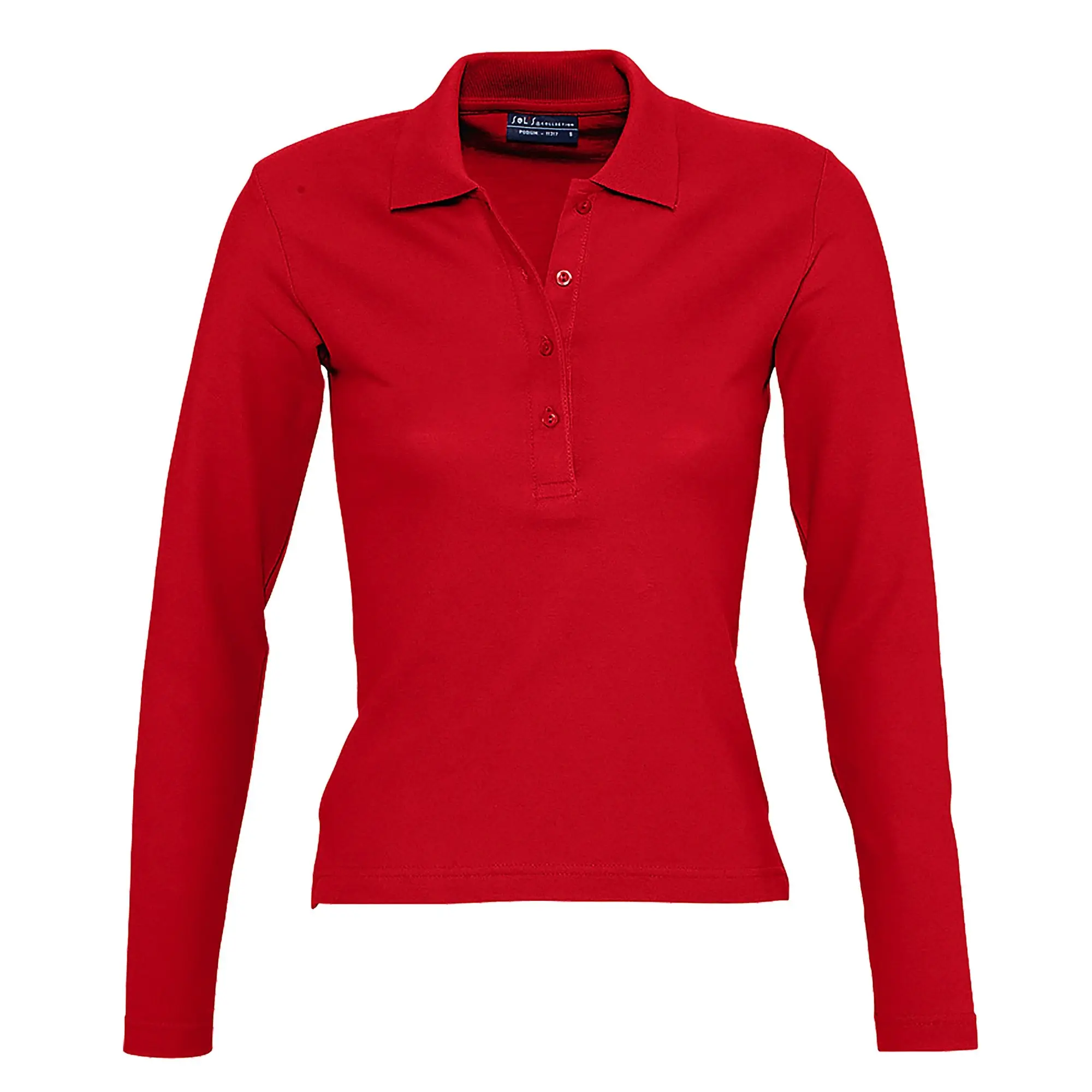 SOLS Womens/Ladies Podium Long Sleeve Pique Cotton Polo Shirt