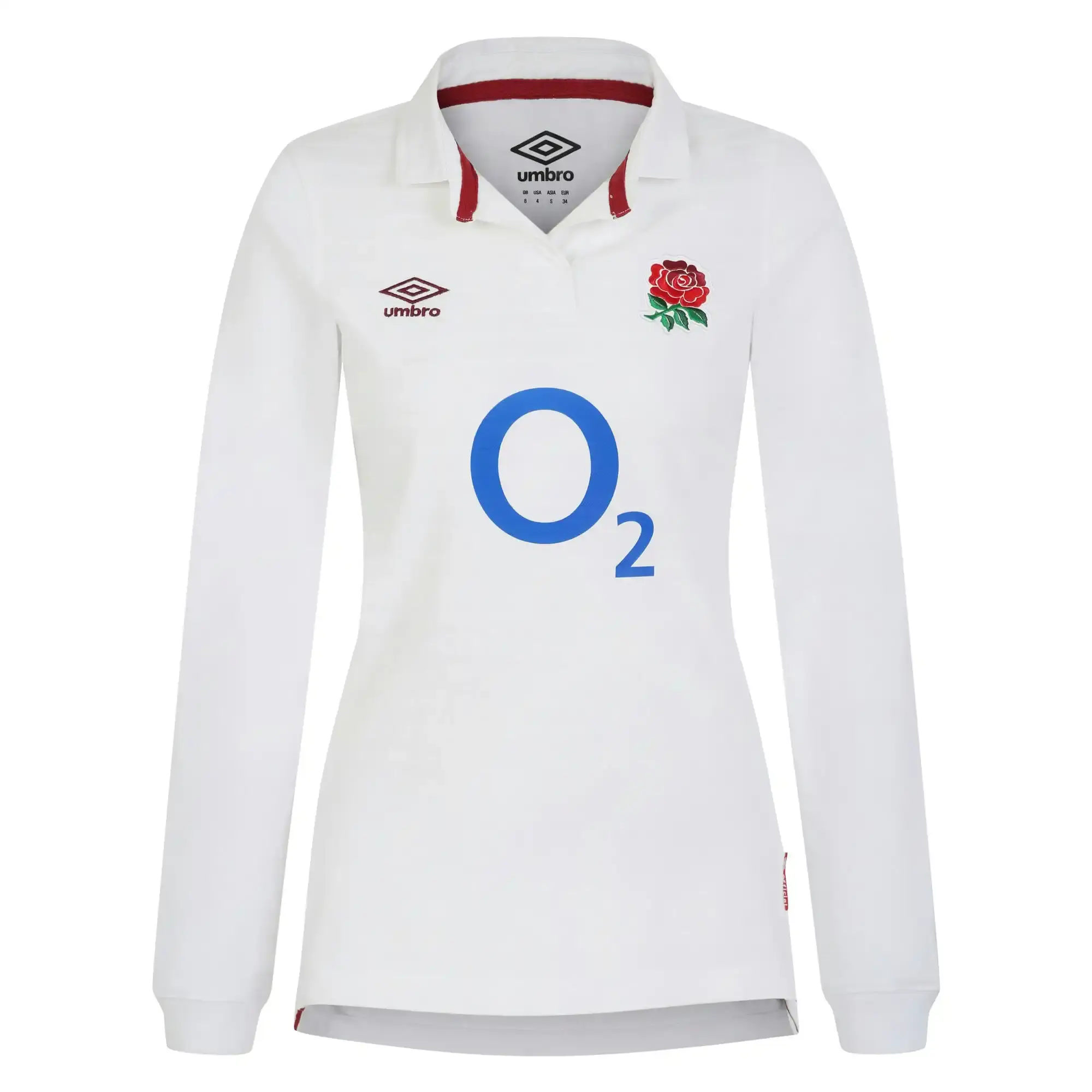 Umbro Womens/Ladies 23/24 England Rugby Long-Sleeved Home Jersey