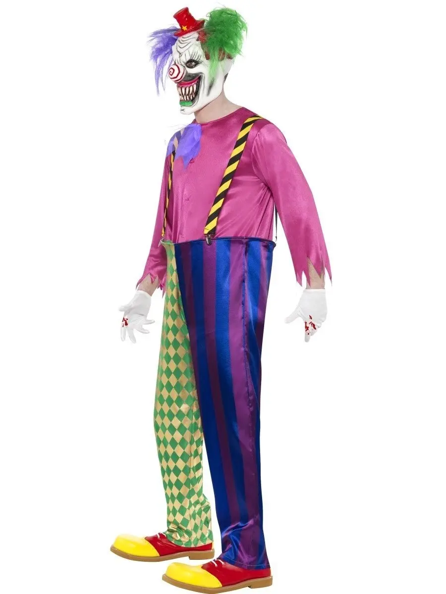 Kolourful Killer Clown Halloween Mens Costume