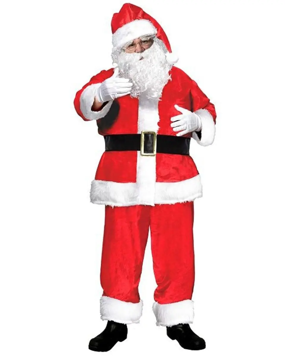 7pcs Santa Suit Christmas Mens Costume