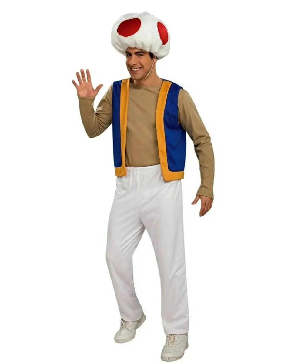 Full Set Toad Mushroom Mens Costume