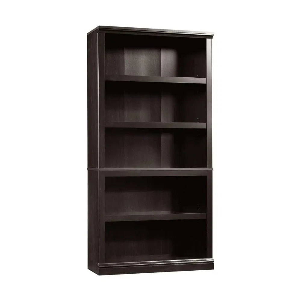 Design Square Emalie Modern Classic Wooden 5-Tier Bookcase Display Bookshelves Estate Black