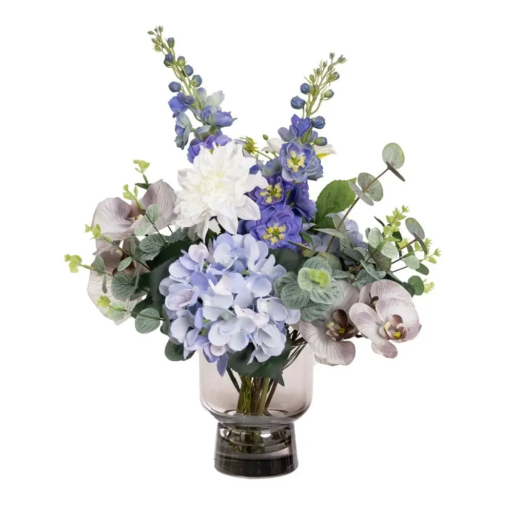 Glamorous Fusion Dalphinium & Hydrangea 50cm Artificial Faux Plant Flower Decorative Mixed Arrangement