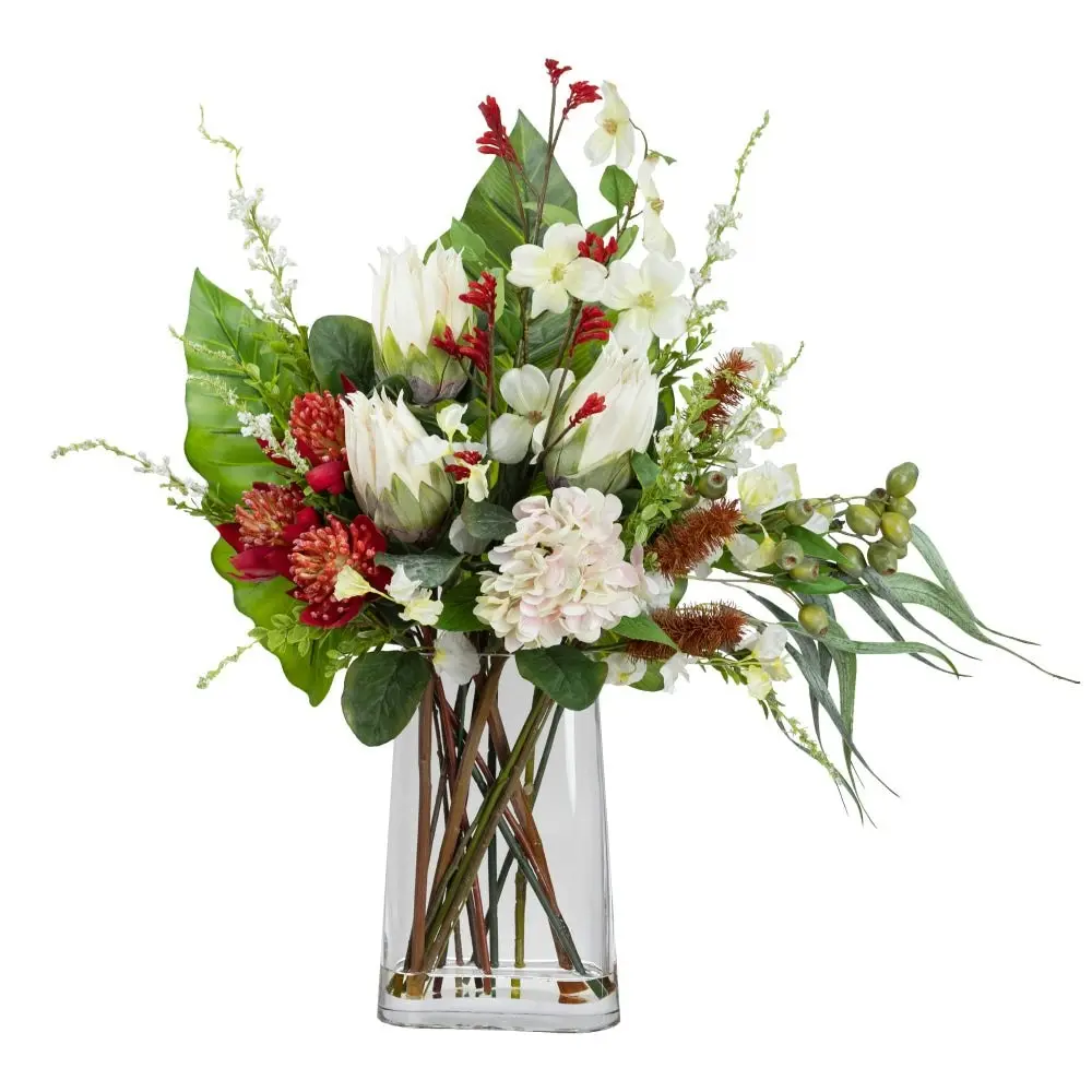 Glamorous Fusion Waratah Flatback 90cm Artificial Faux Plant Flower Decorative Mixed Arrangement