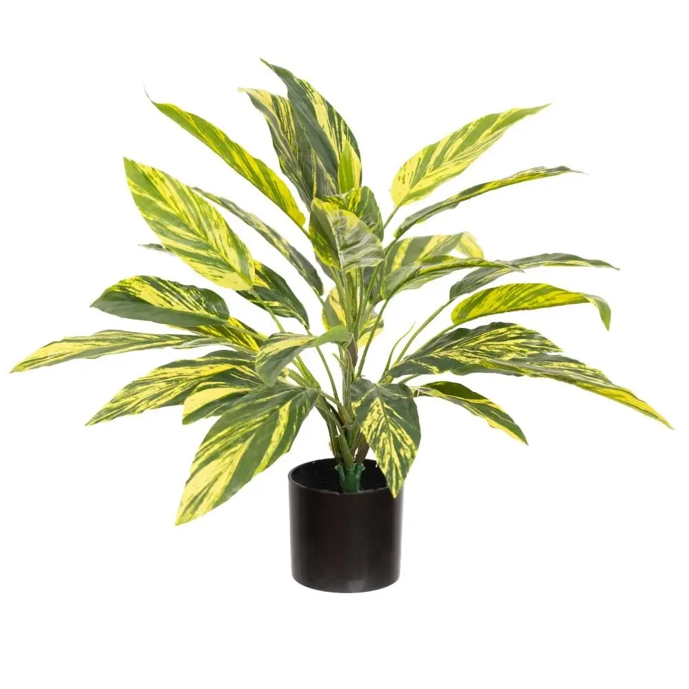 Glamorous Fusion Tracedcantia Bush 45cm Artificial Faux Plant Decorative Green In Pot