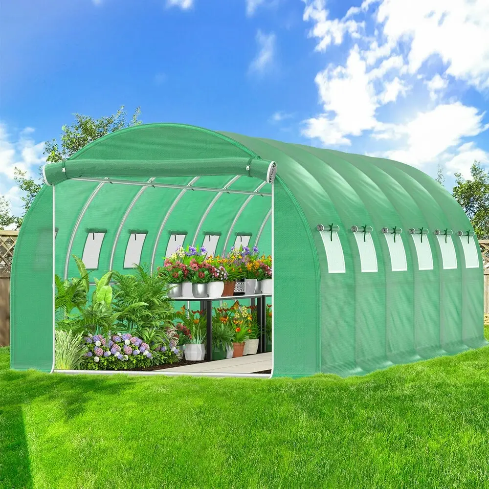 Alfordson Greenhouse Dome Shed Walk in Tunnel Plant Garden Storage Cover 6x3x2M