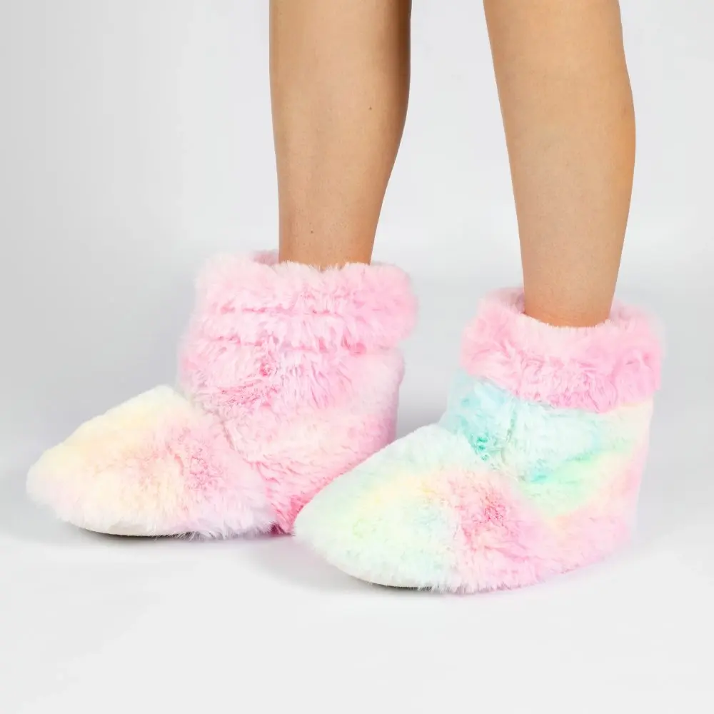 Rainbow Cosy Heated Slippers