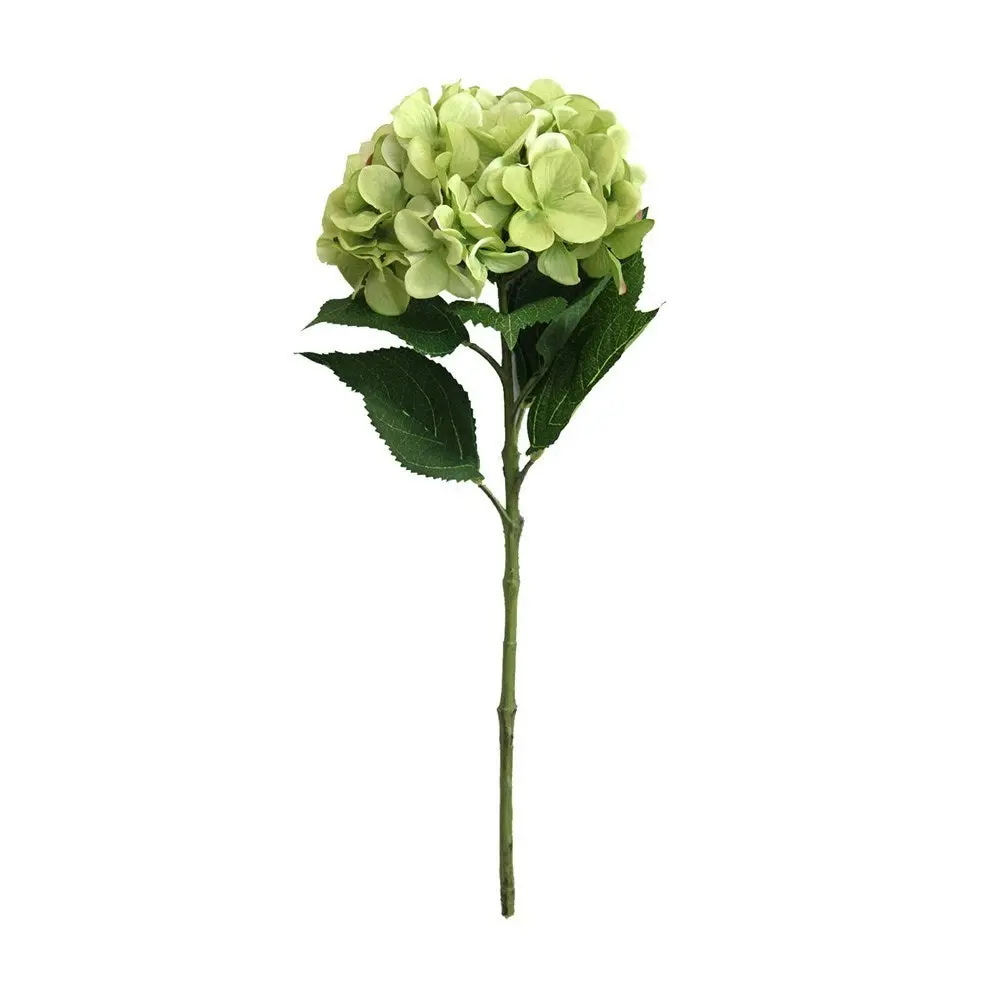 55cm Artificial Hydrangea Stem - GREEN