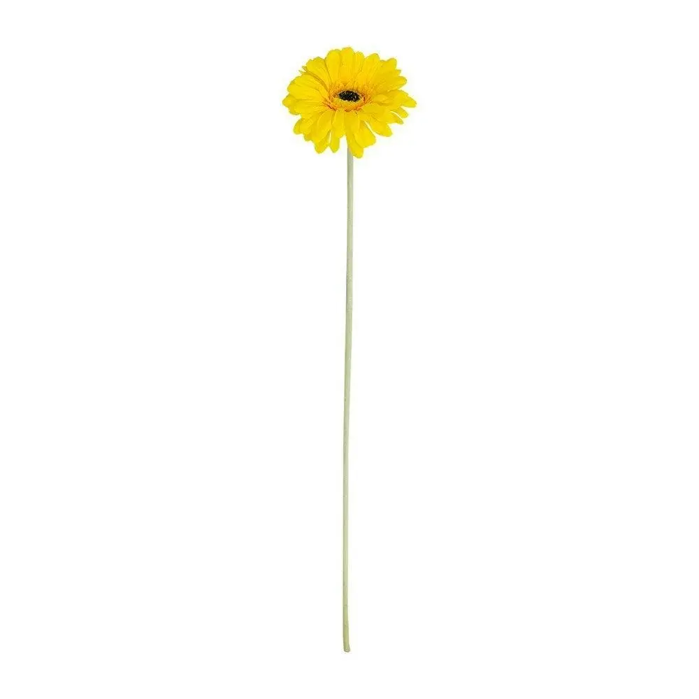 50cm Artificial Gerbera Stem - YELLOW