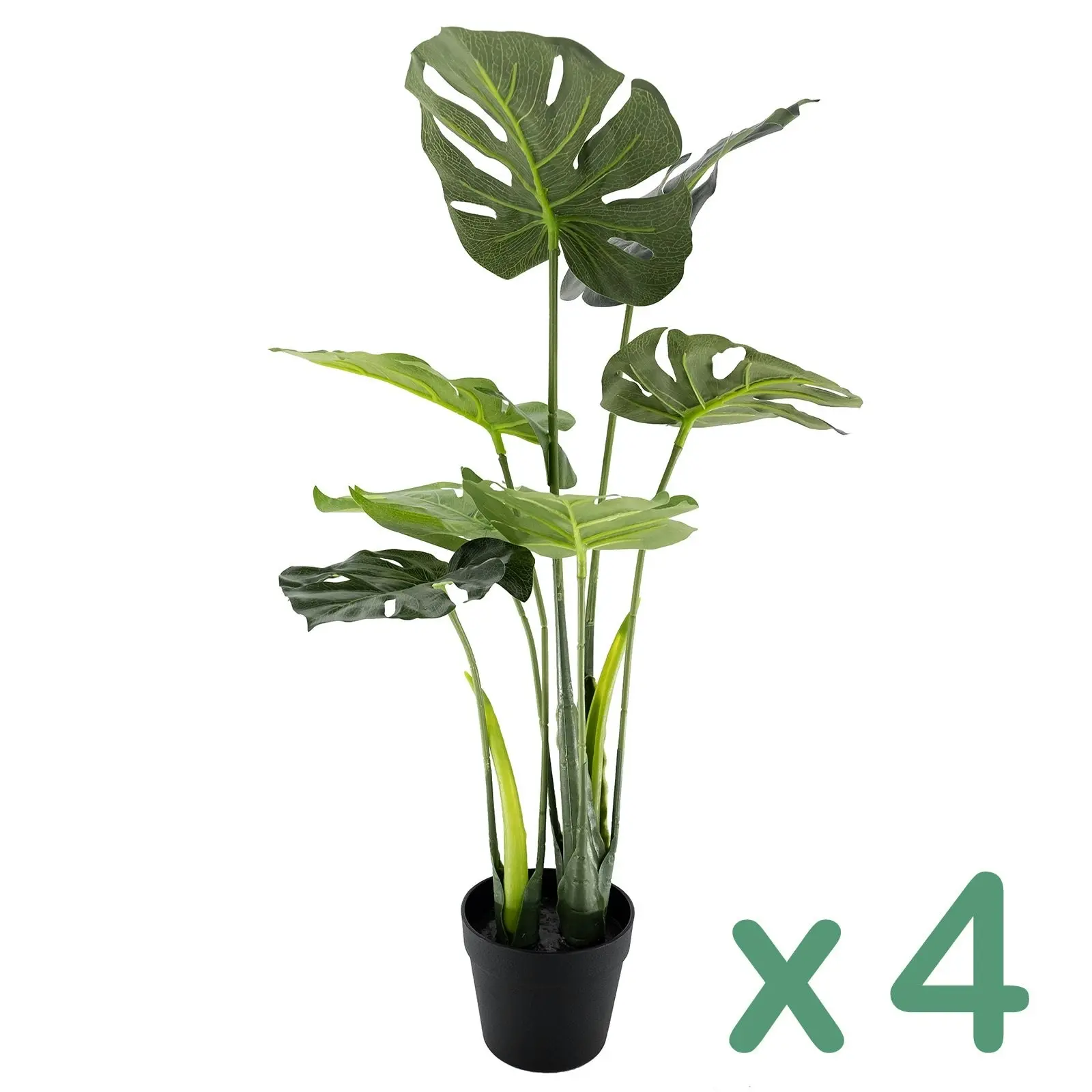 4 x Artificial Monstera Plants 70cm