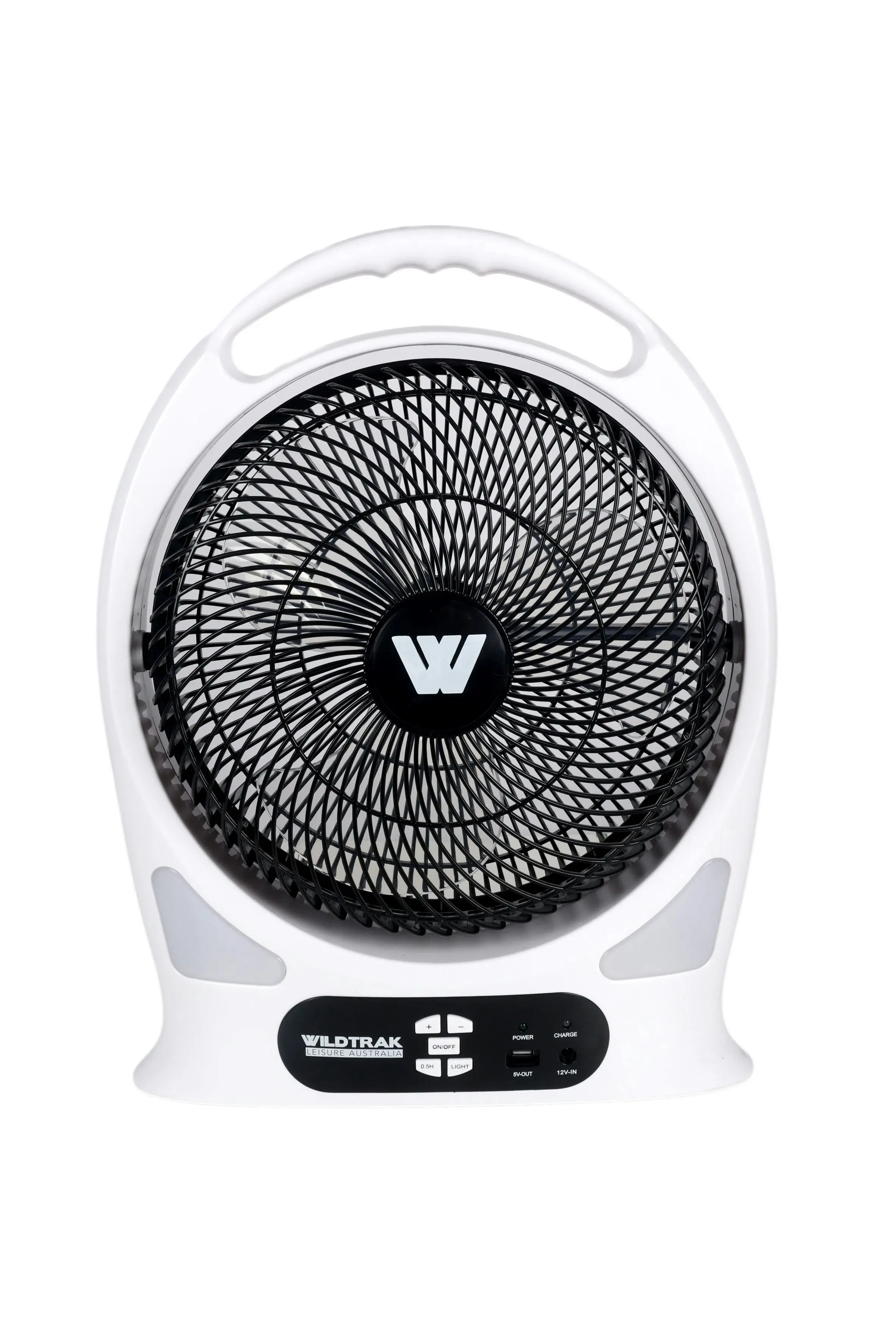 30cm Rechargeable 12v Fan With Led Lights And Power Bank Function