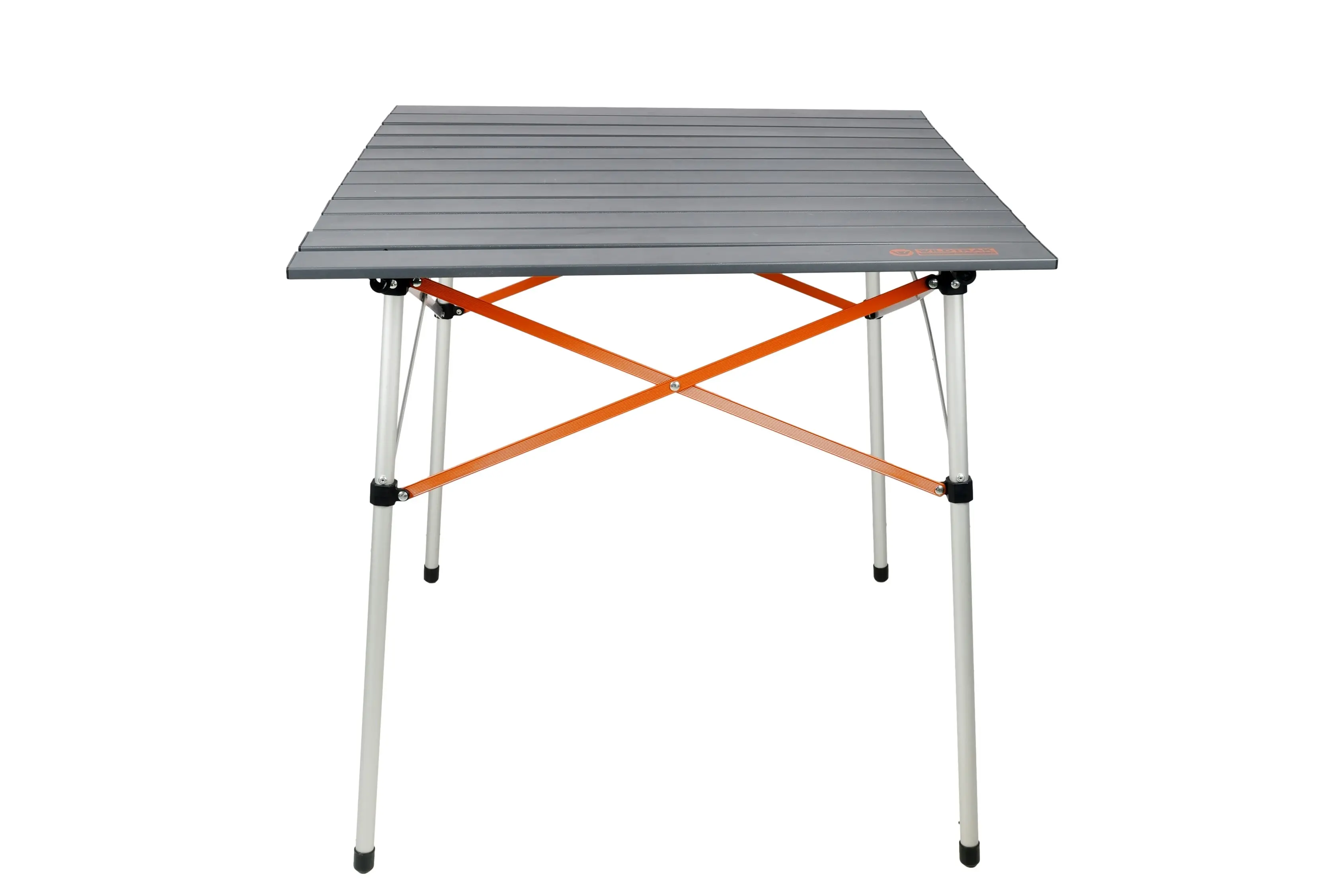 Wildtrak™ 70cm Camp Table, Foldable Frame & Tabletop, Tension Bars, Lightweight Coated Aluminum, Weight Rated 30kg, Carry Bag with Shoulder Strap