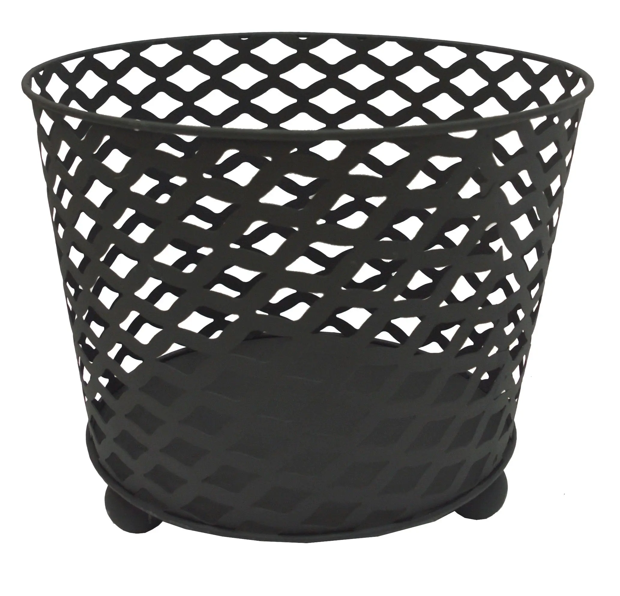 38cm Ignite Firepit Flower Pot Kindling Basket  Steel o - Solid Mesh Construction