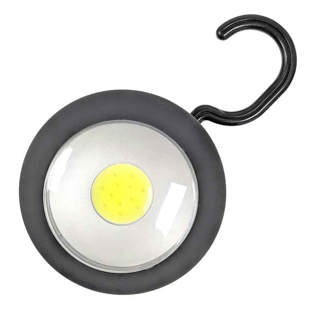 Round Magnetic Work Light With Hook And Batteries