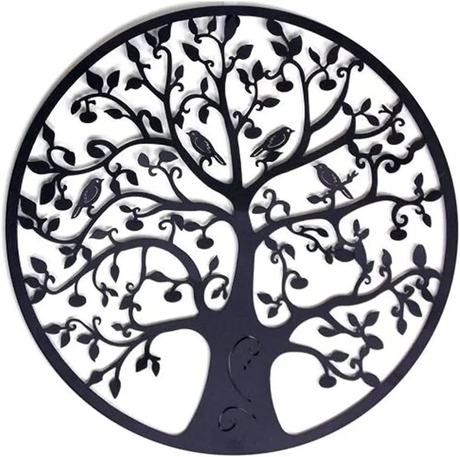 Tree of Life Wall Art Metal (60 x 60 cm)