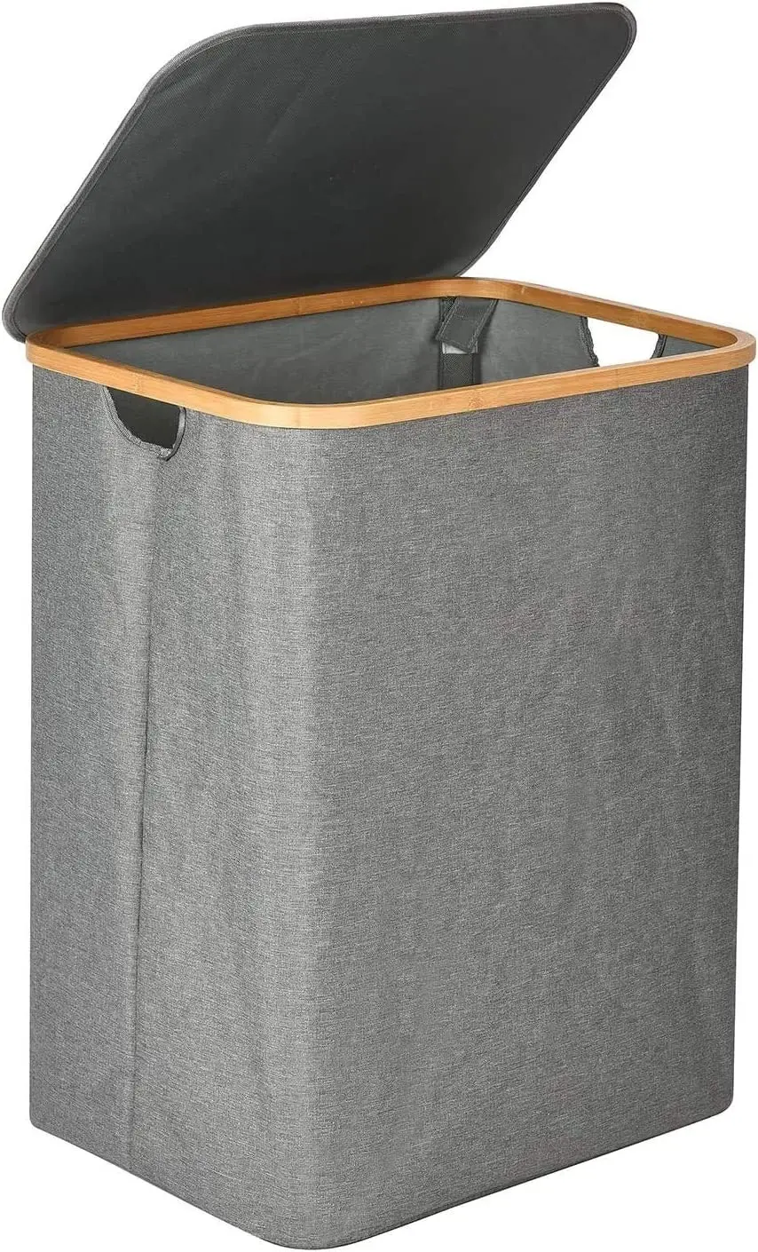 Single Laundry Basket with Lid (Canvas)