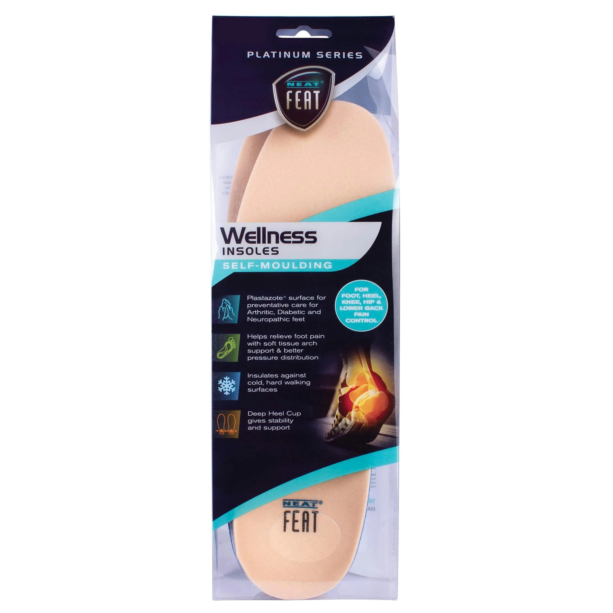 NEAT Feat Orthotics Diabetic Self-Moulding Insole Large