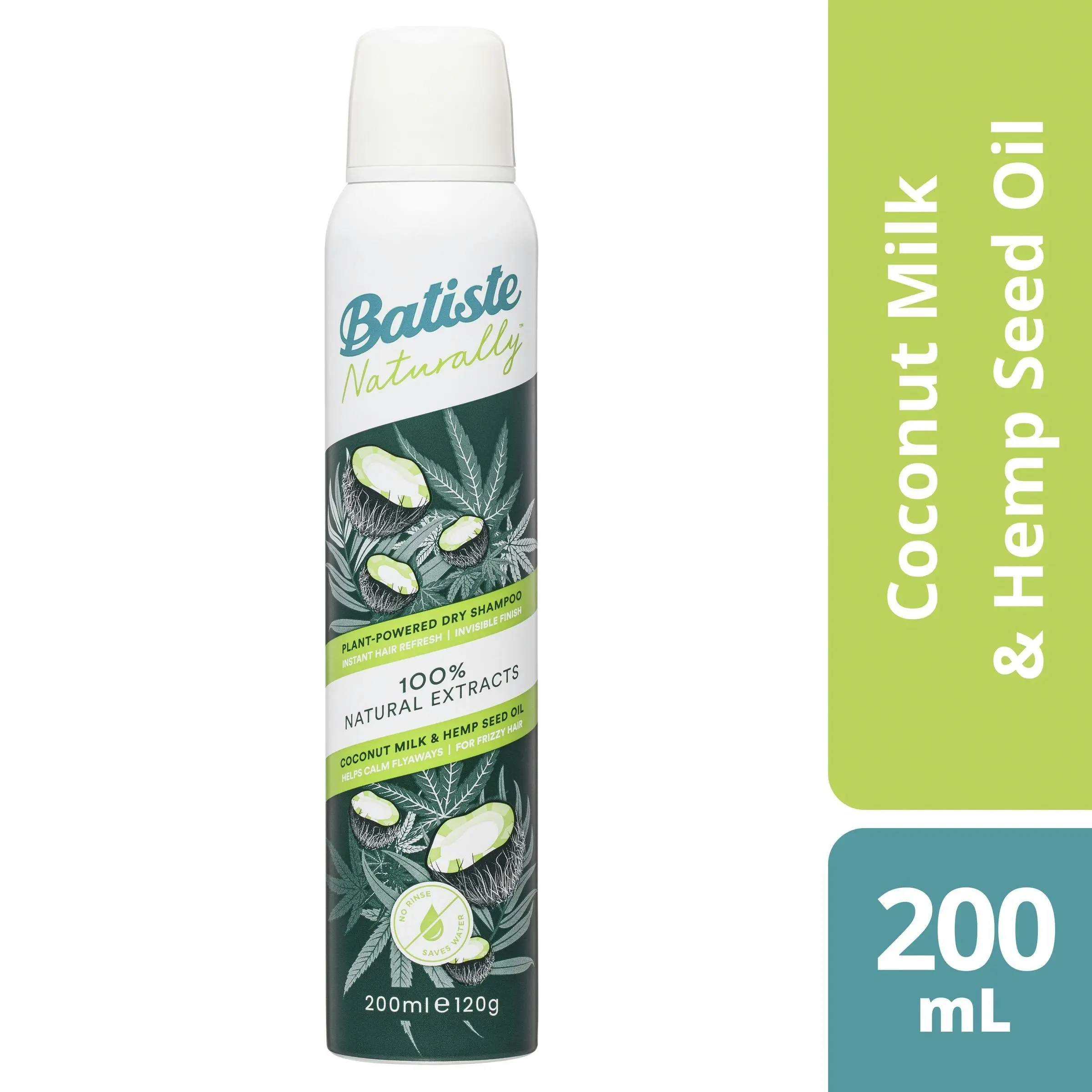 Batiste Naturally Coconut Milk & Hemp Seed Oil Dry Shampoo 200ml