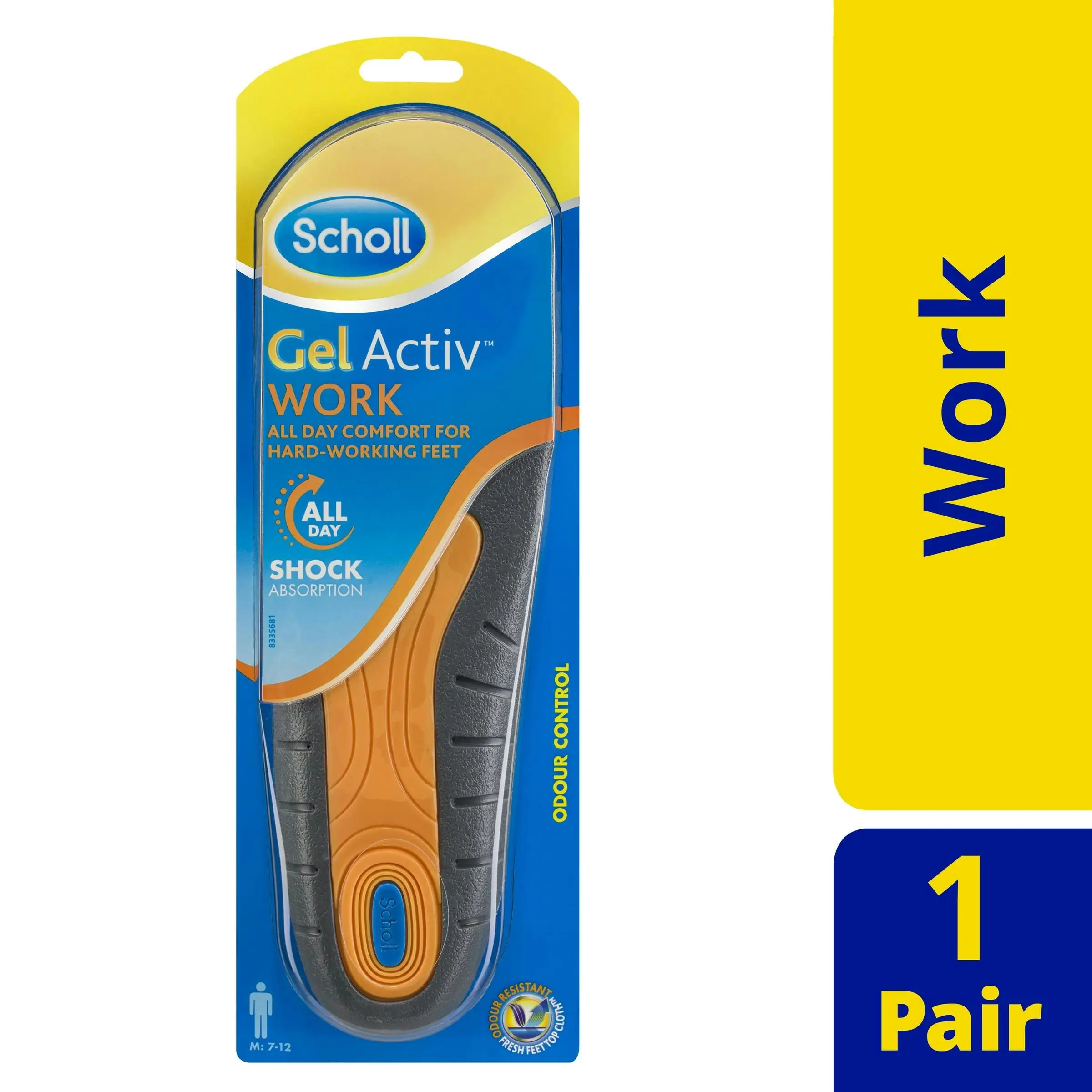 Scholl Gel Activ Work Insoles Men 1 Pair