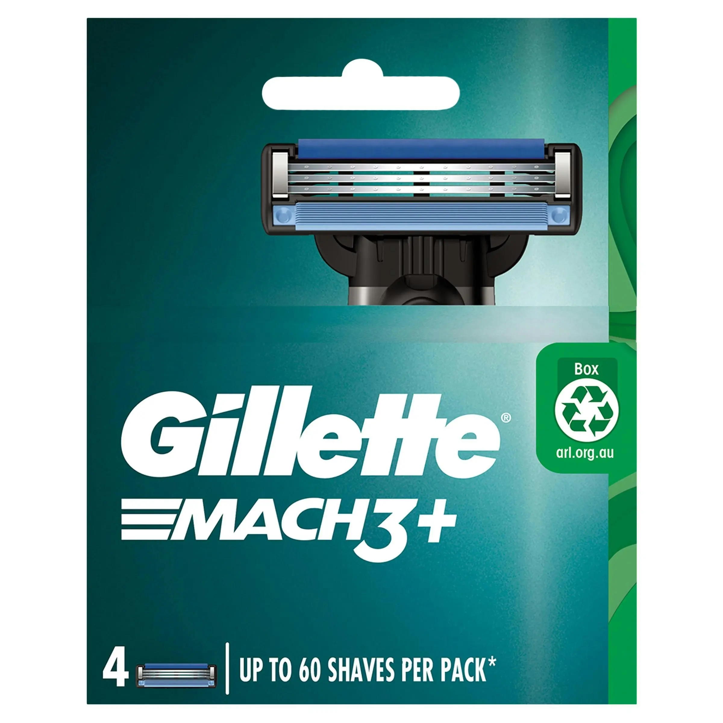 Gillette Mach 3+ Replacement Razor Blades 4 Pack