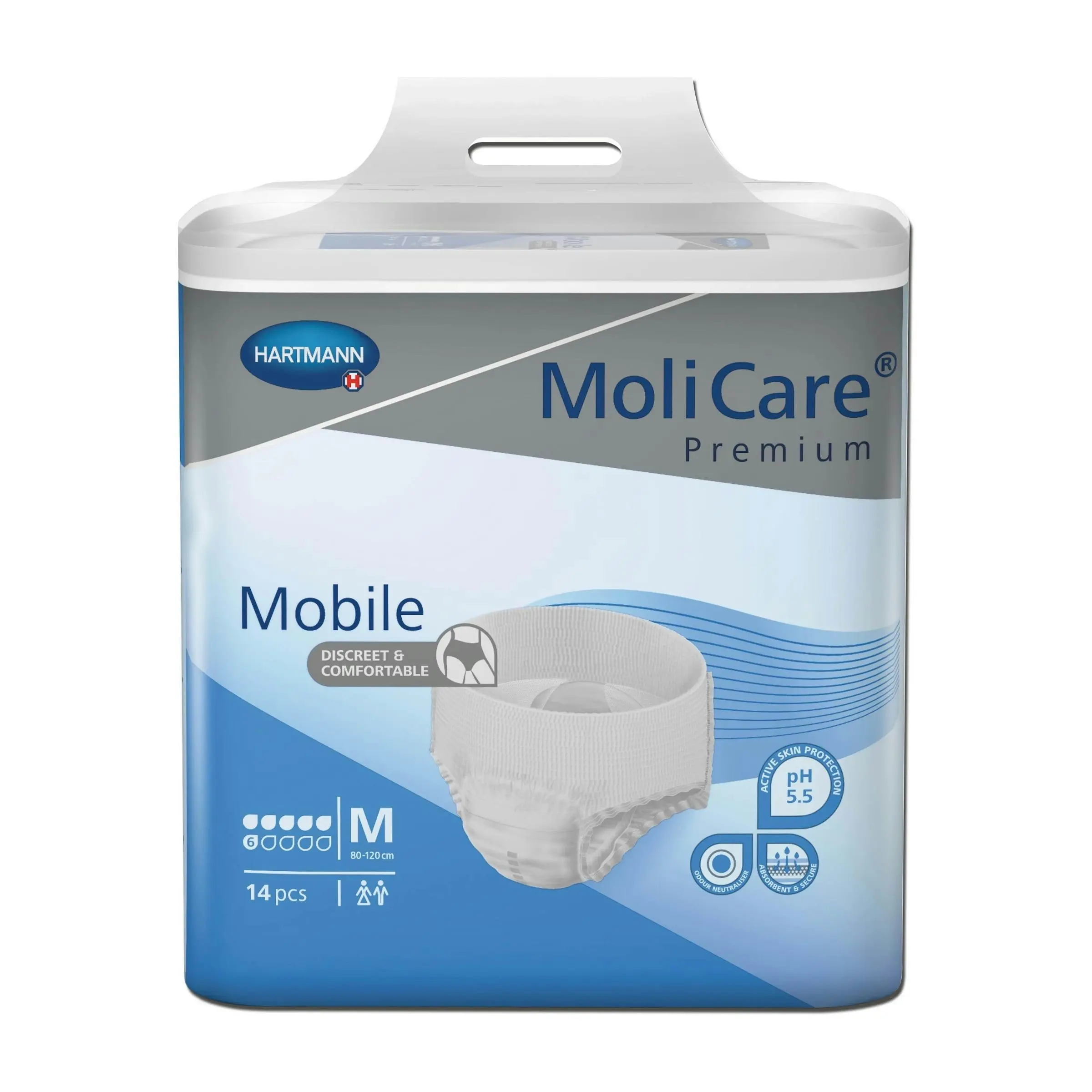 Molicare Premium Mobile Pants 6 Drops Medium 14 Pack