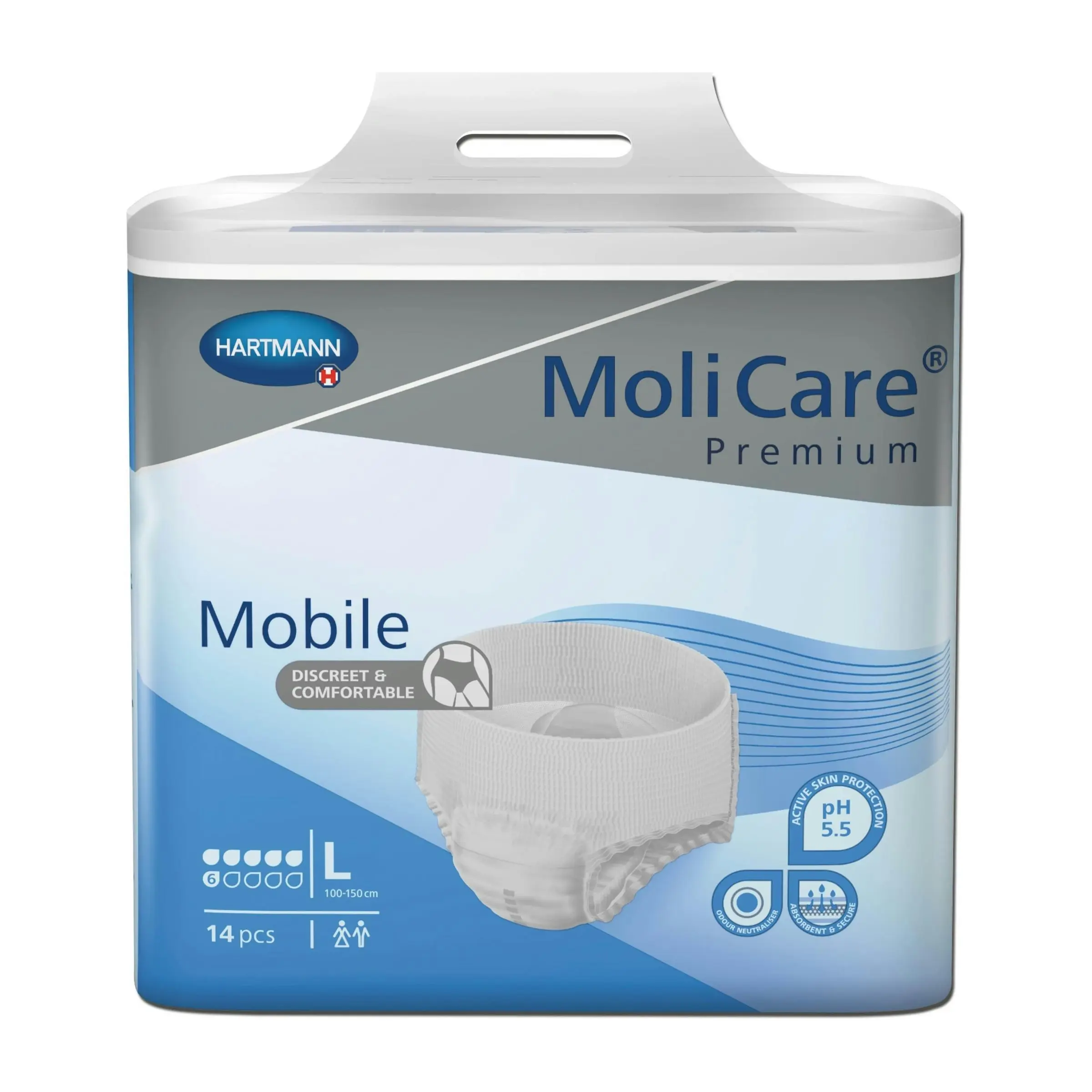 Molicare Premium Mobile Pants 6 Drops Large 14 Pack