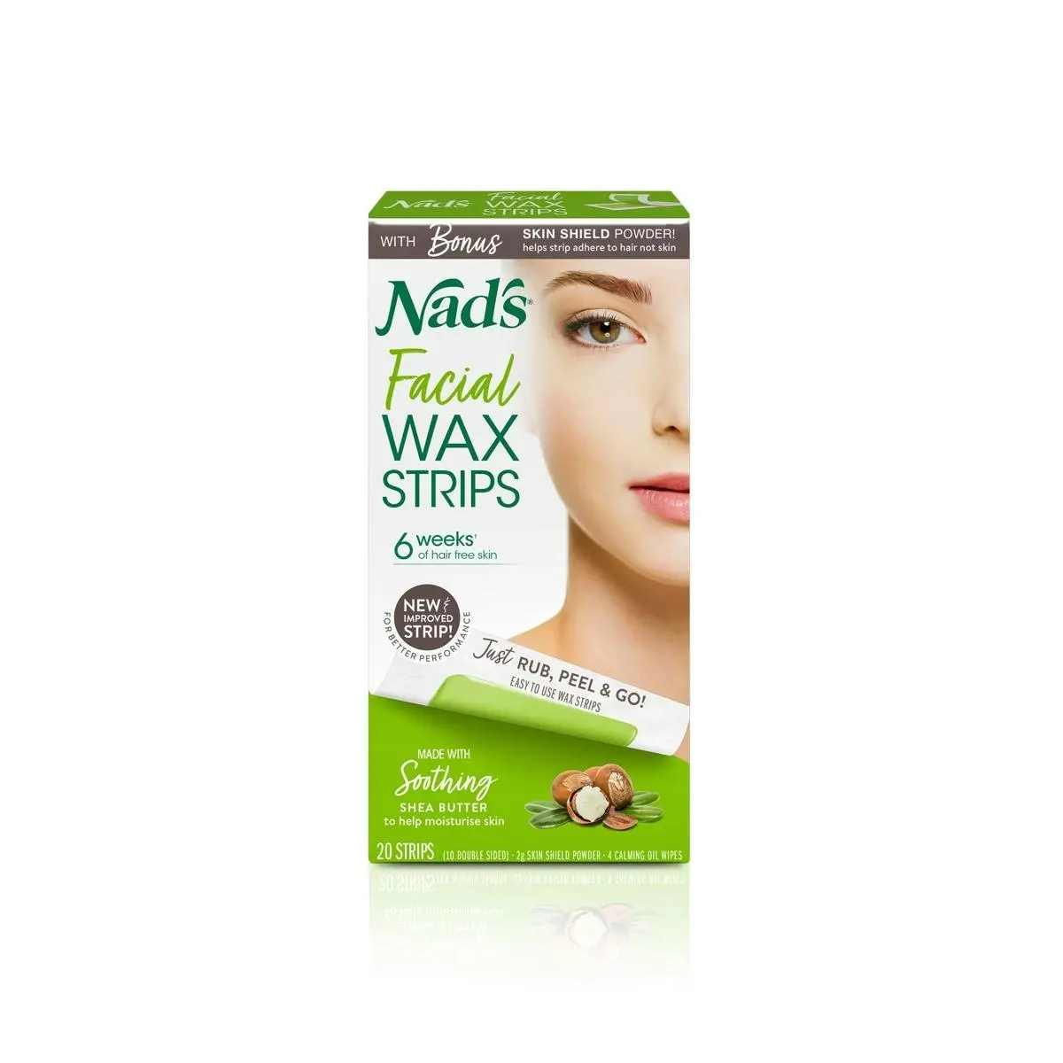 Nad's Facial Wax Strips 20 Strips