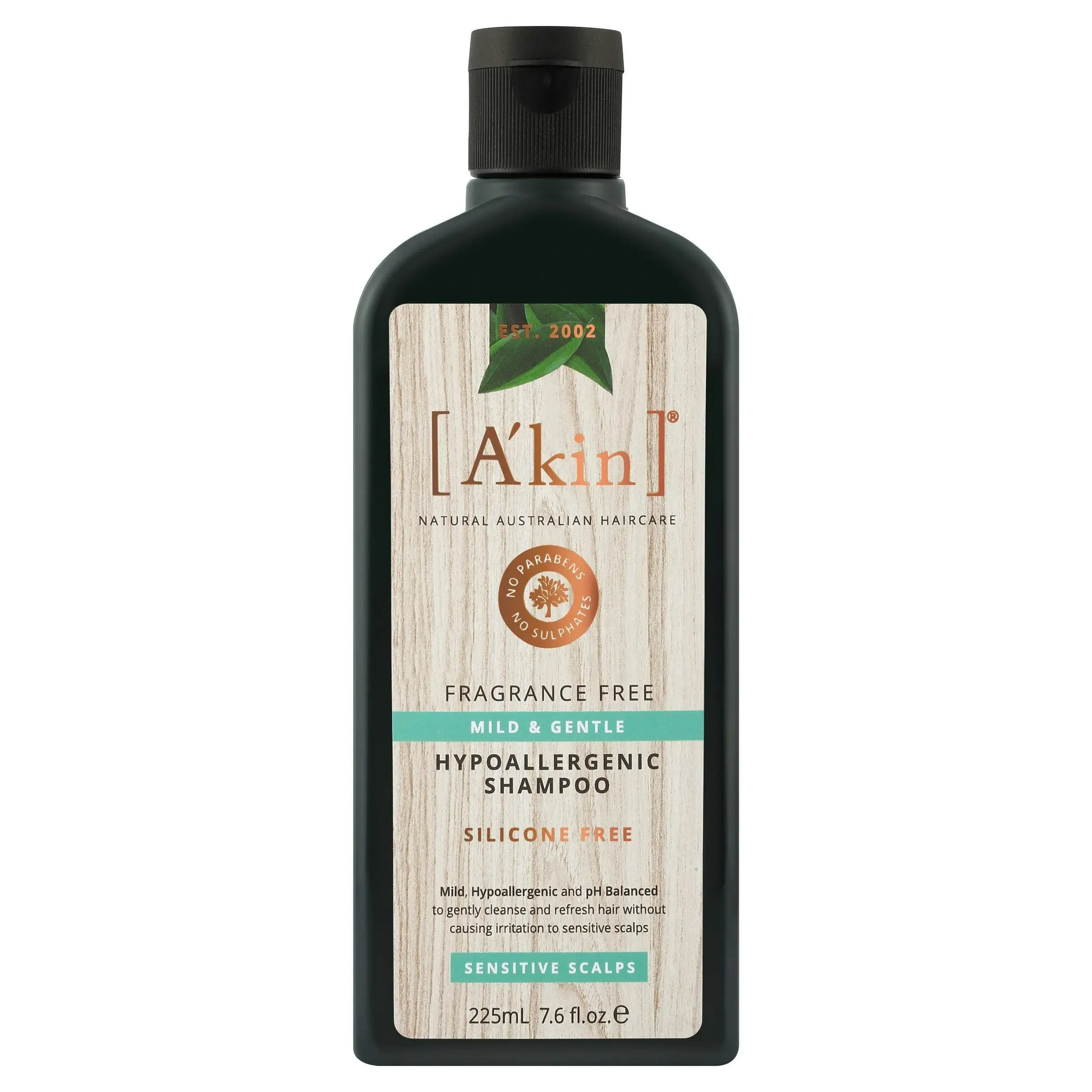 A'kin Mild & Gentle Fragrance Free Shampoo 225mL