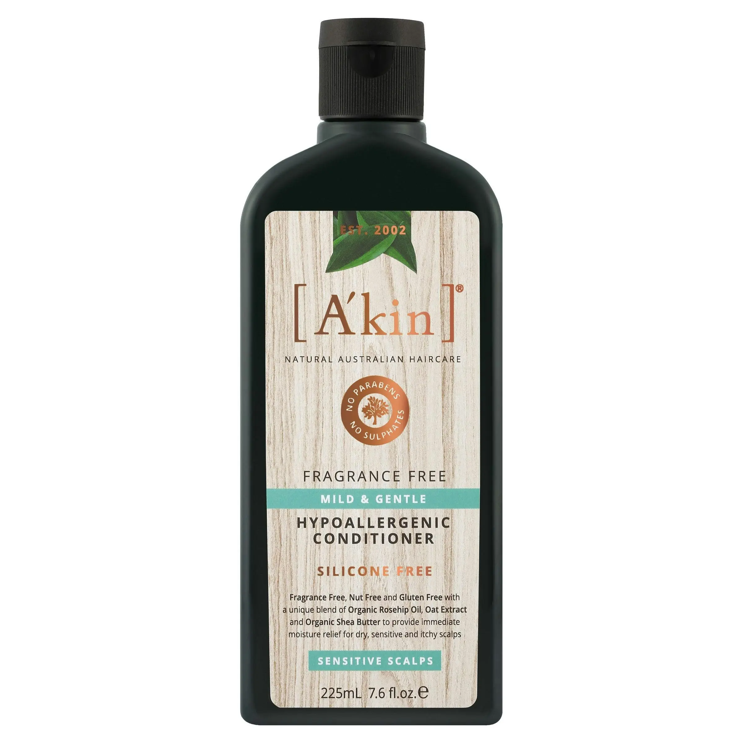 A'kin Mild & Gentle Fragrance Free Conditioner 225mL