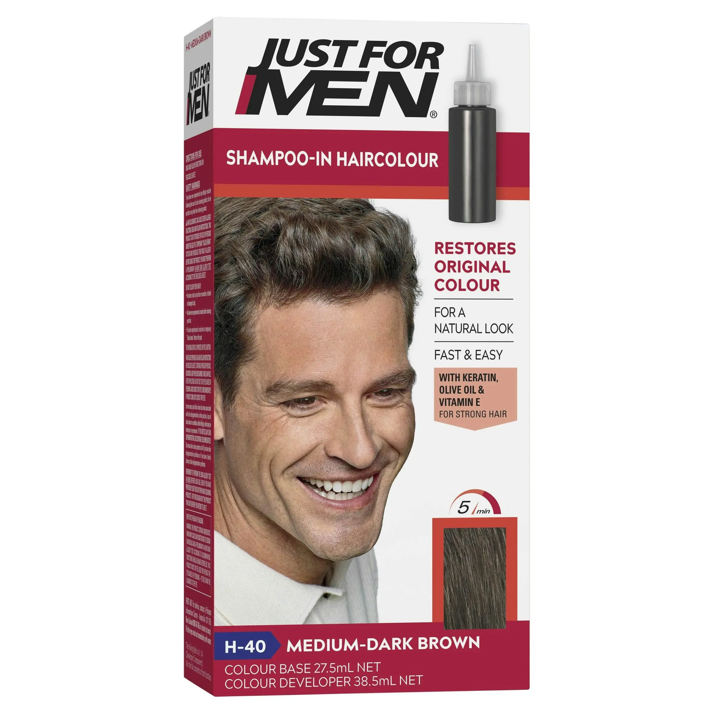 Just For Men Shampoo-In Haircolour 42 Medium-Dark Brown