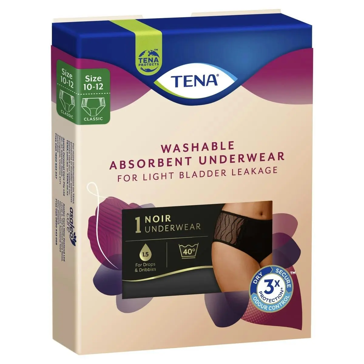 TENA Washable Absorbent Underwear Classic Size 10-12