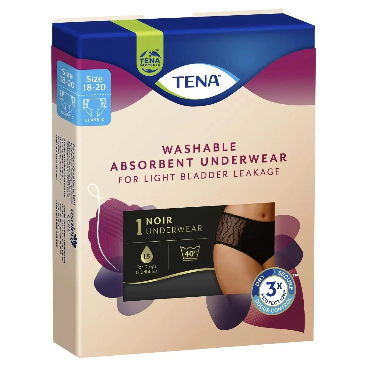 TENA Washable Absorbent Underwear Classic Size 18-20