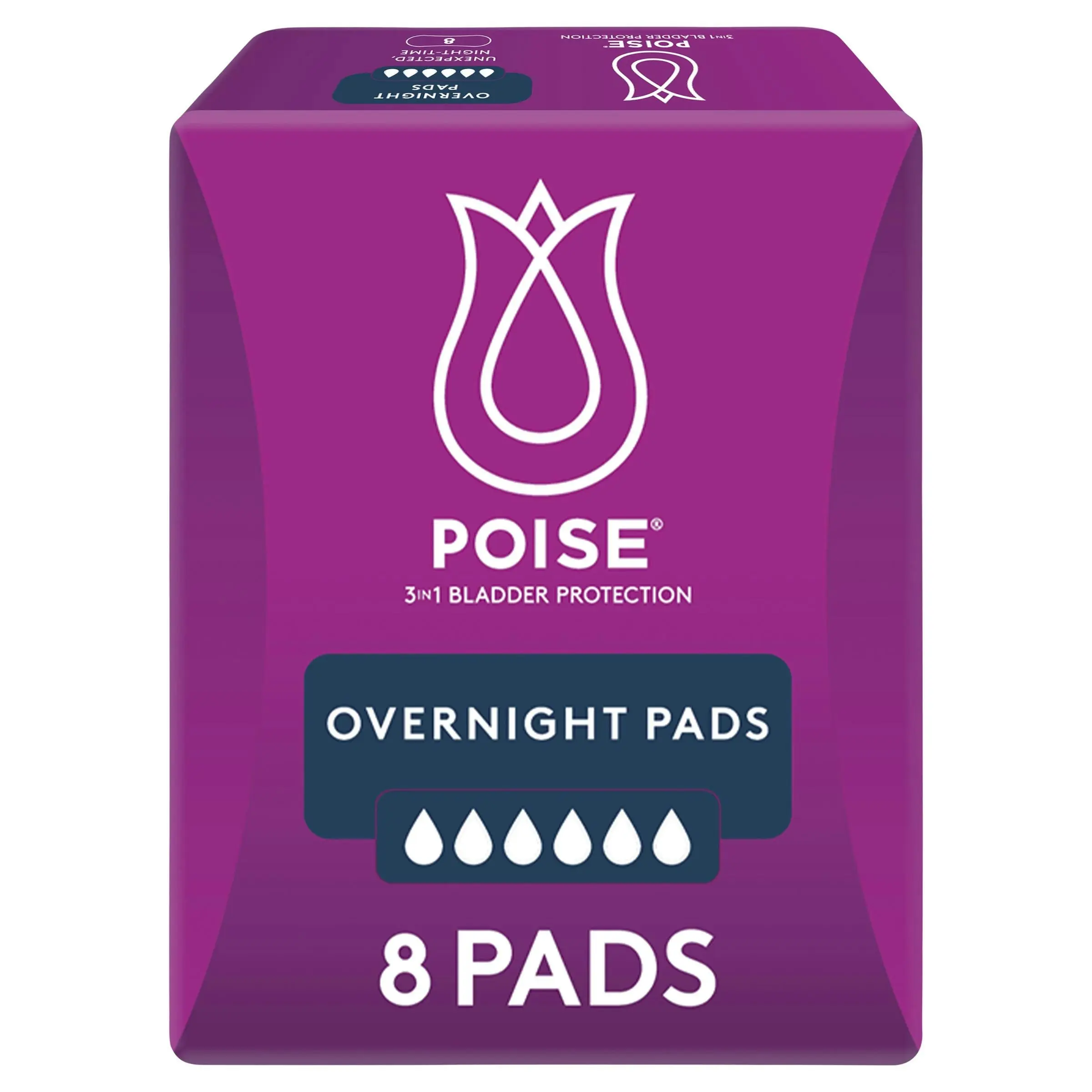 Poise Pads Overnight 8 Pack