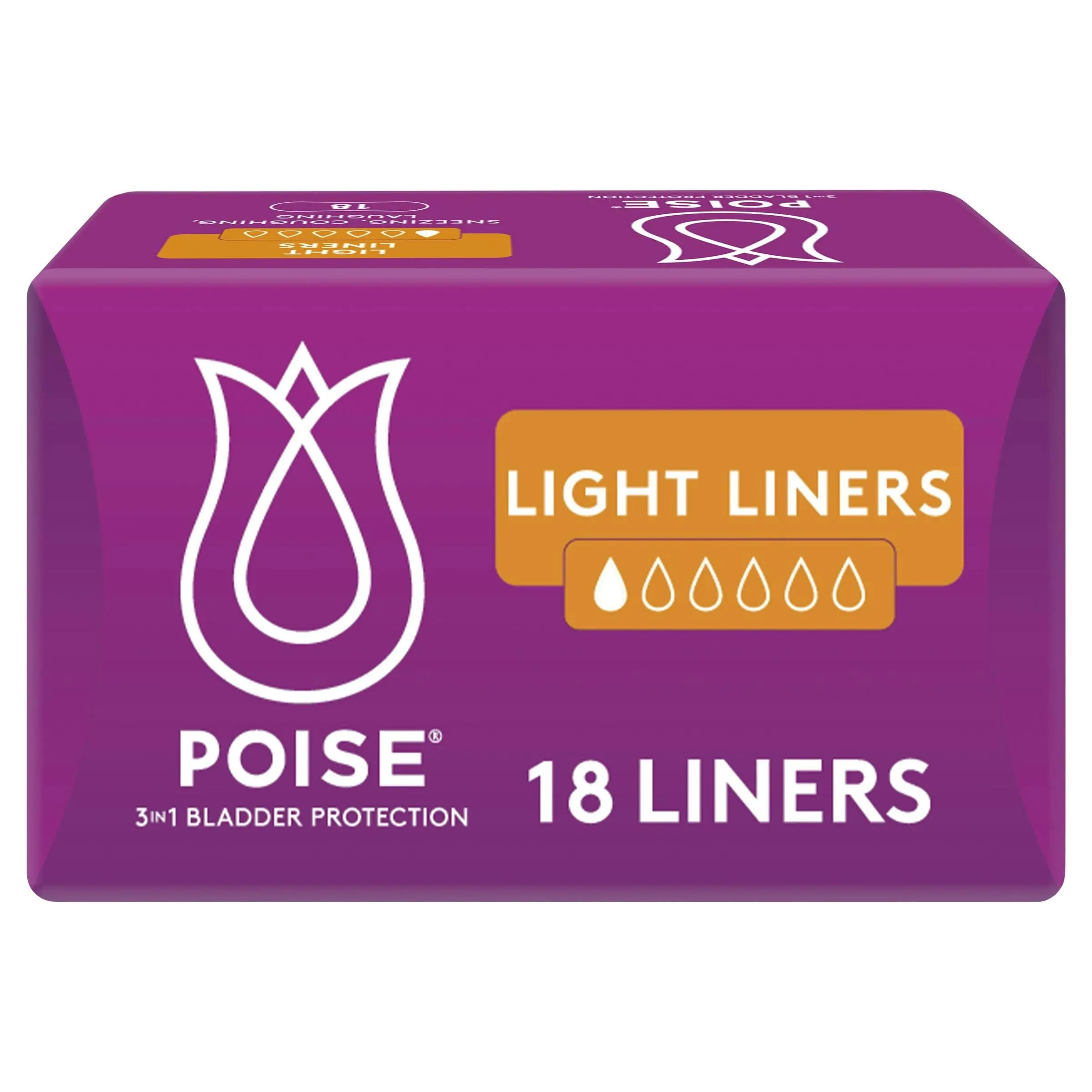 Poise Liners Light 18 Pack