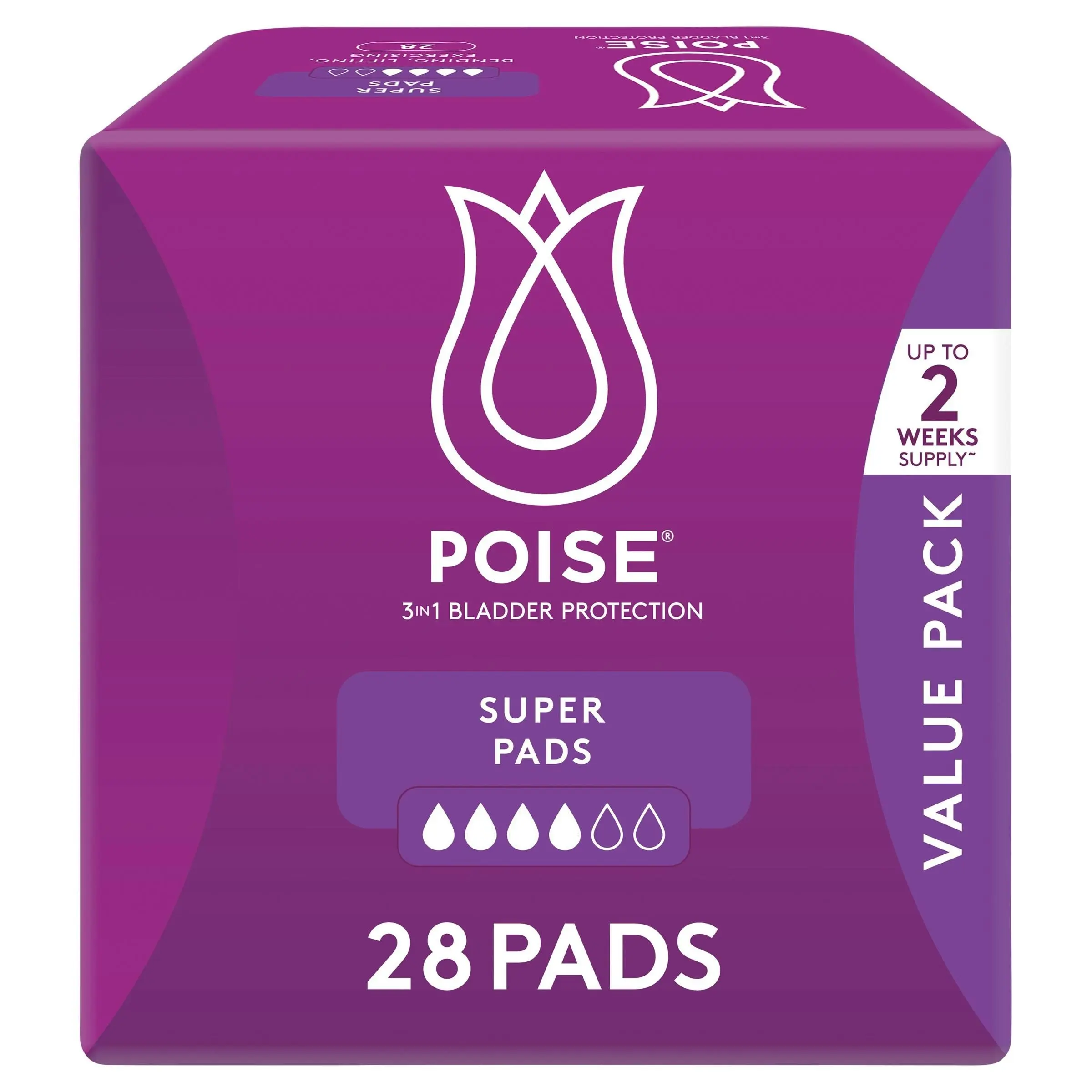 Poise Super Pads 28 Pack