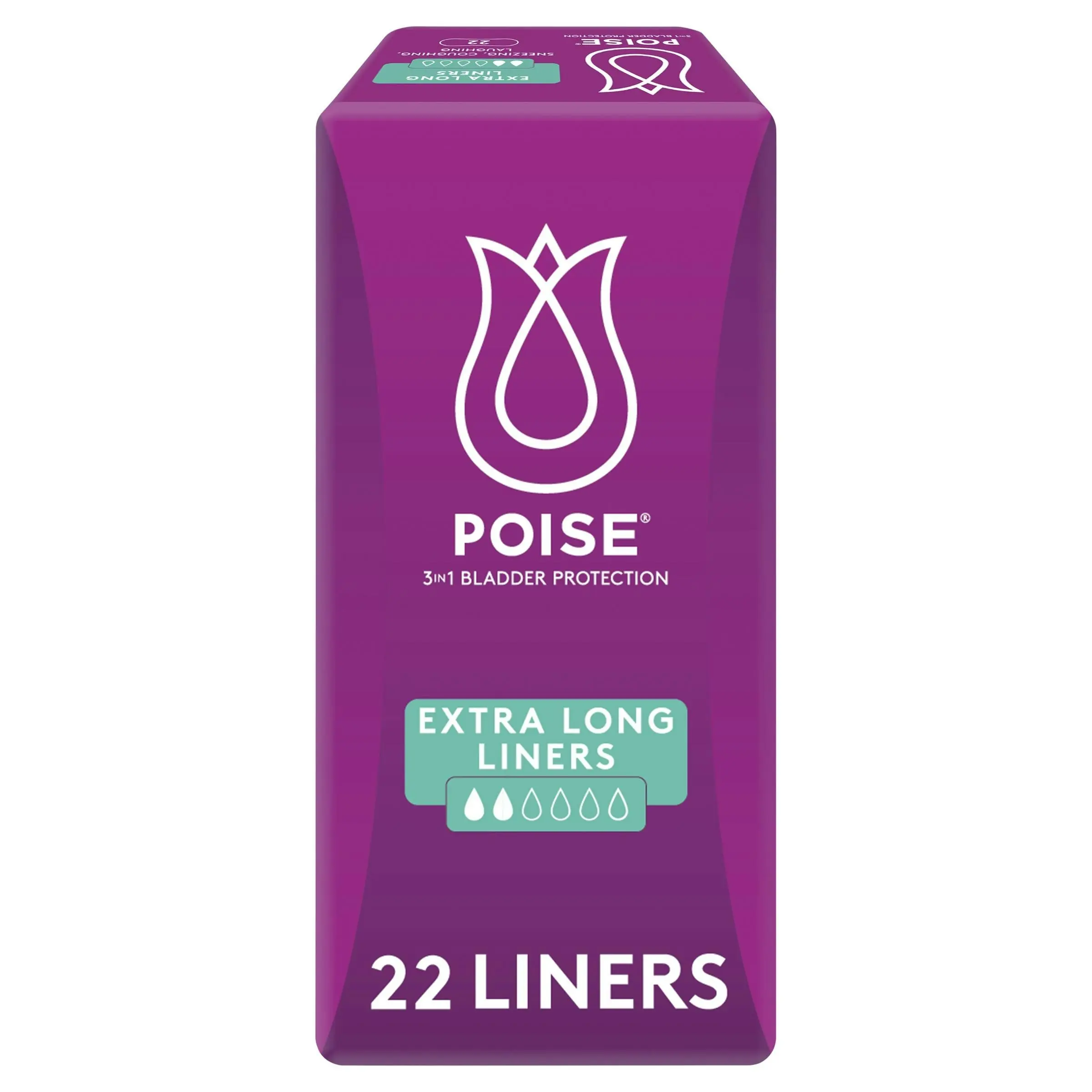 Poise Liners Extra Long 22 Pack