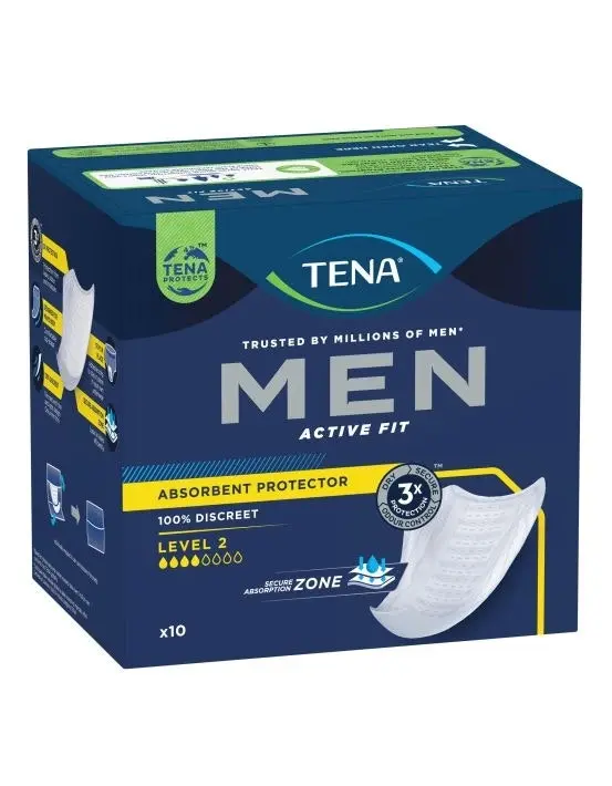 TENA Men Absorbent Protector Level 2 Medium 10 Pack