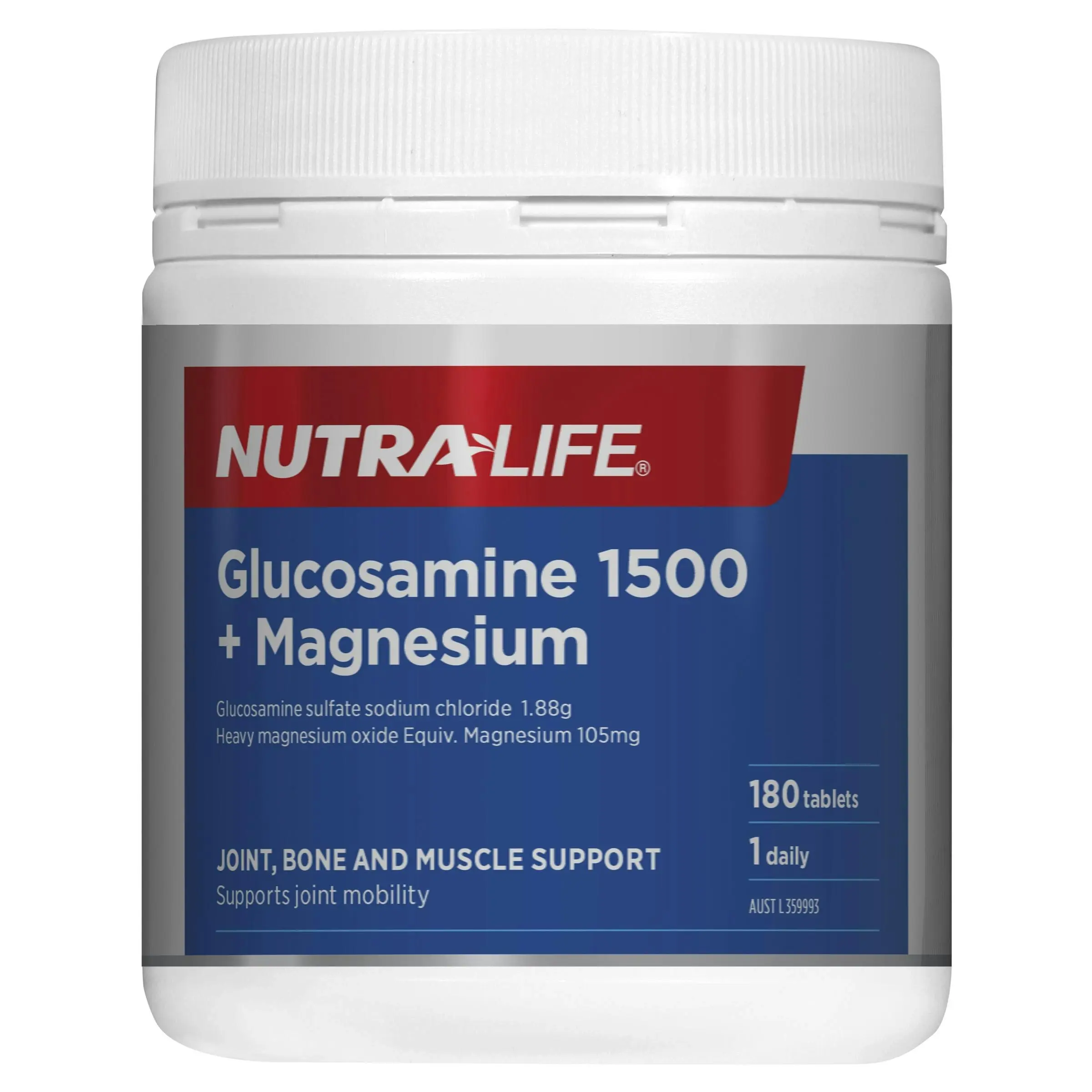 Nutra-Life Glucosamine 1500+ Magnesium 180 Tablets