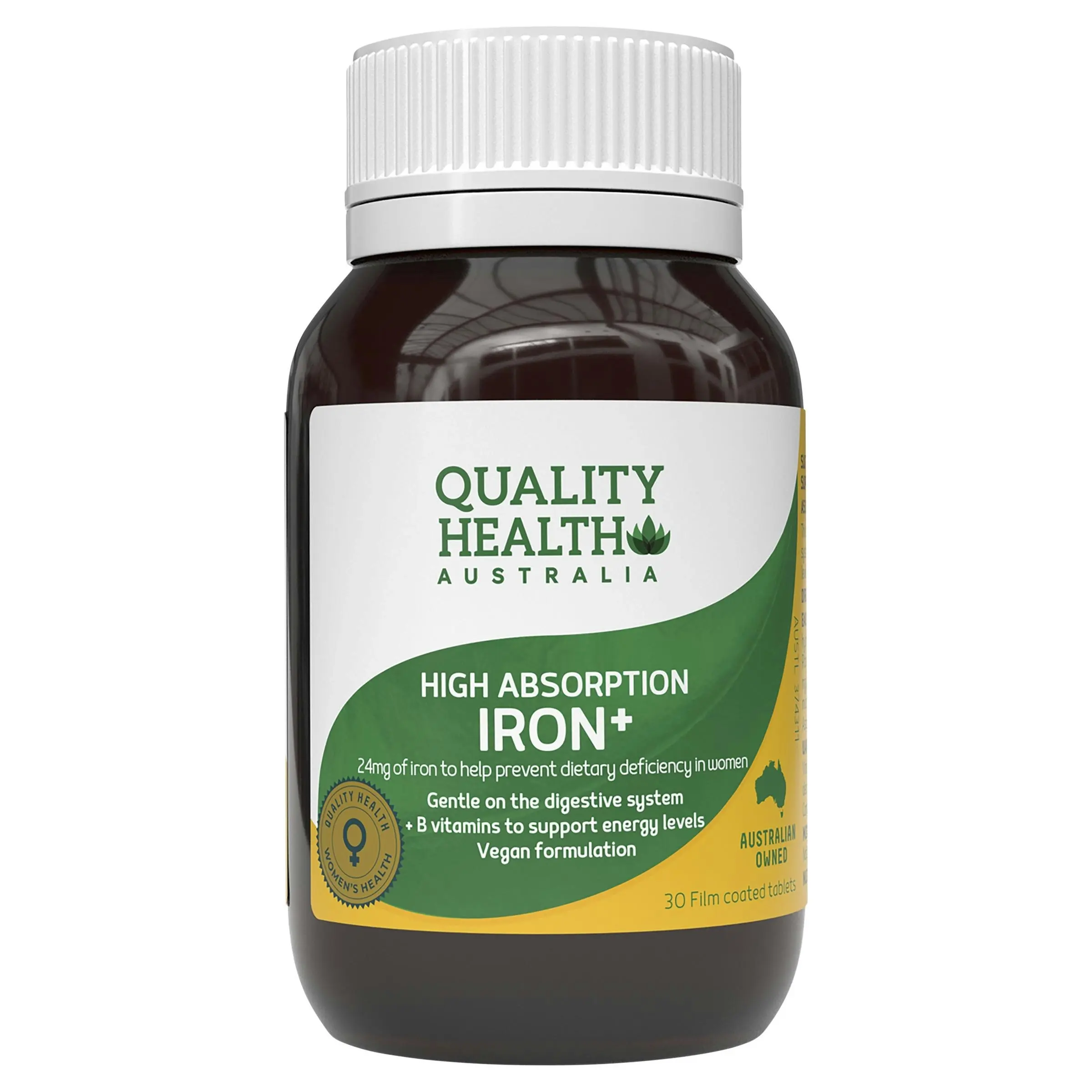 Quality Health High Absorption Iron+ 30 Tablets