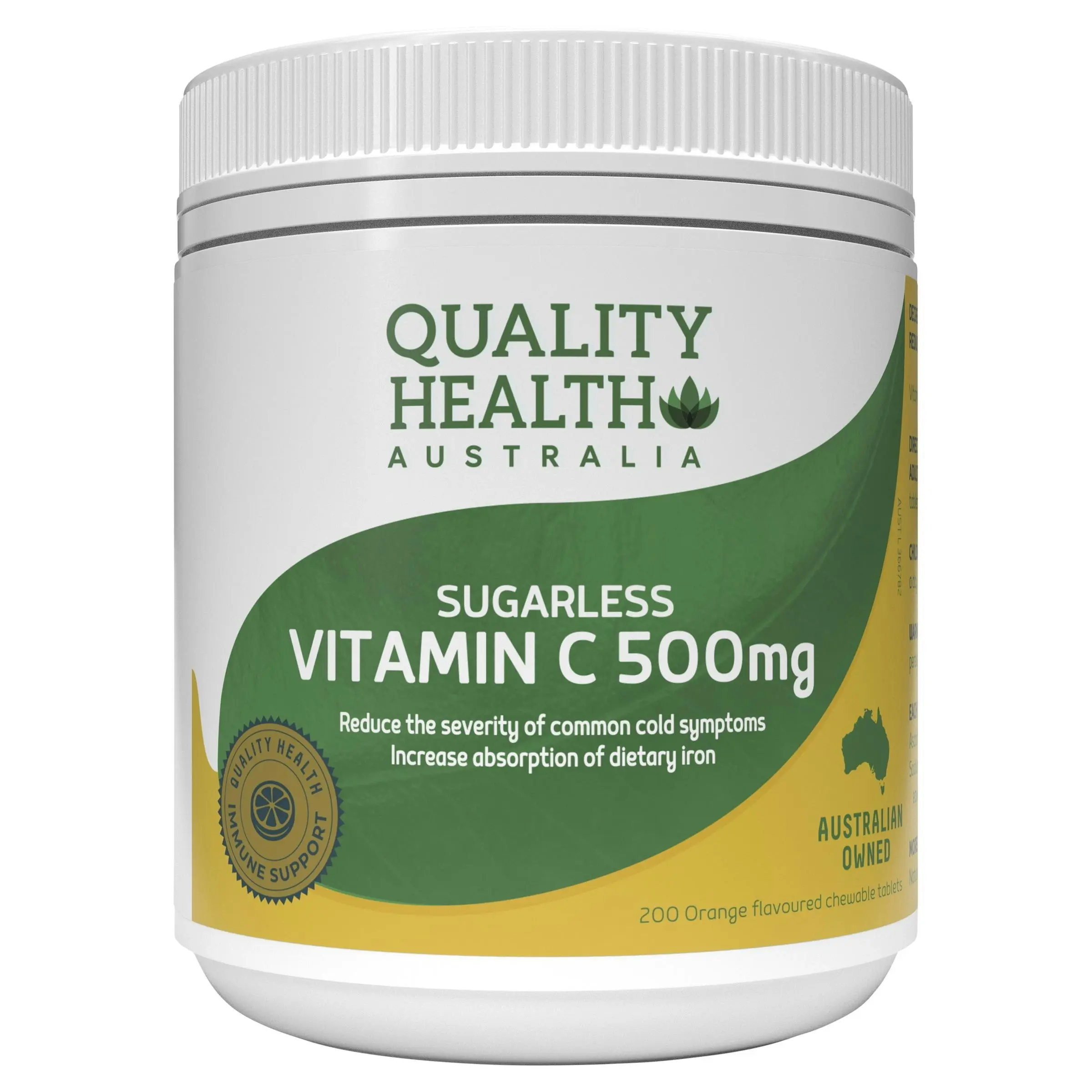 Quality Health Sugarless Vitamin C 500mg 200 Tablets