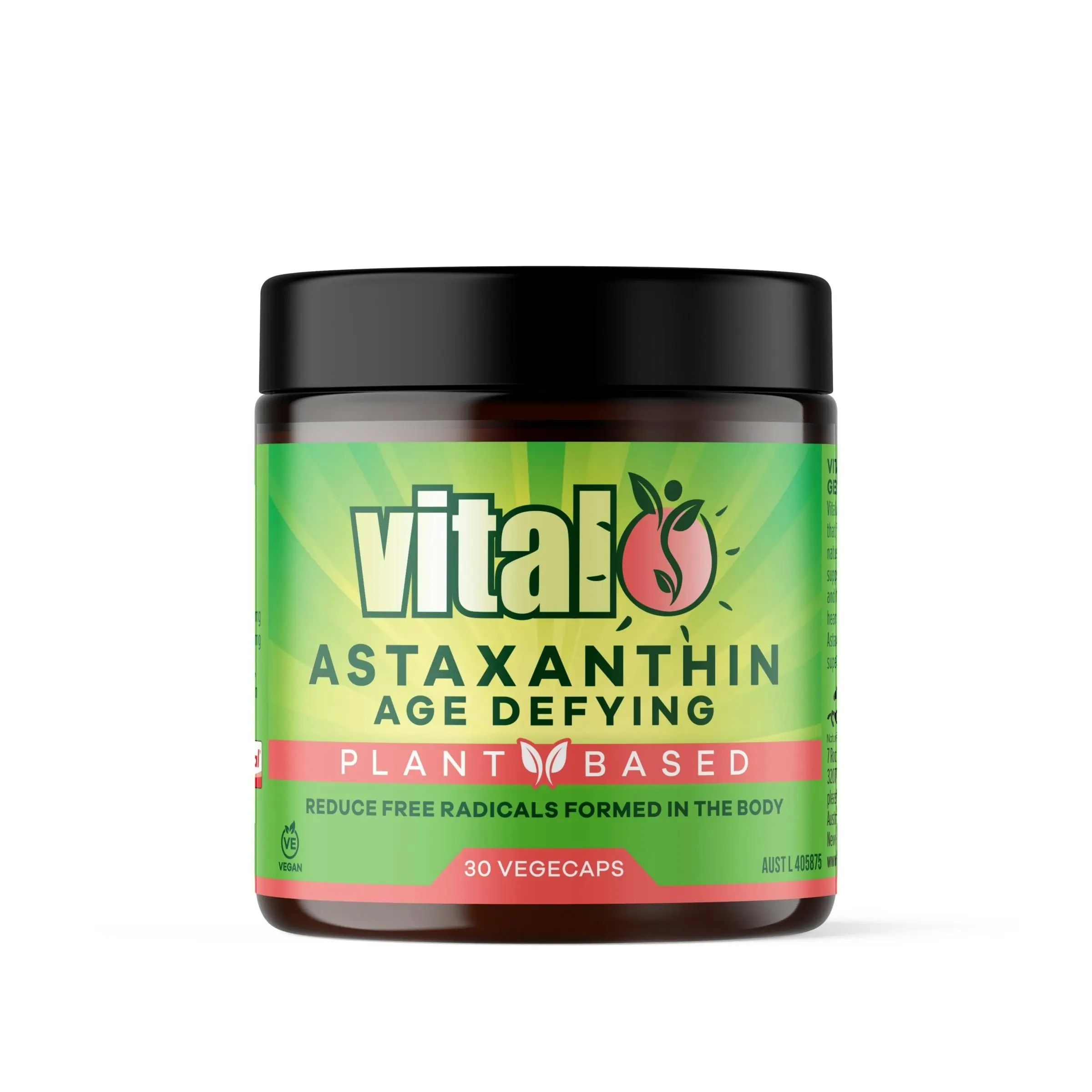 Vital Plant Based Astaxanthin Age Defying 30 Vegecaps