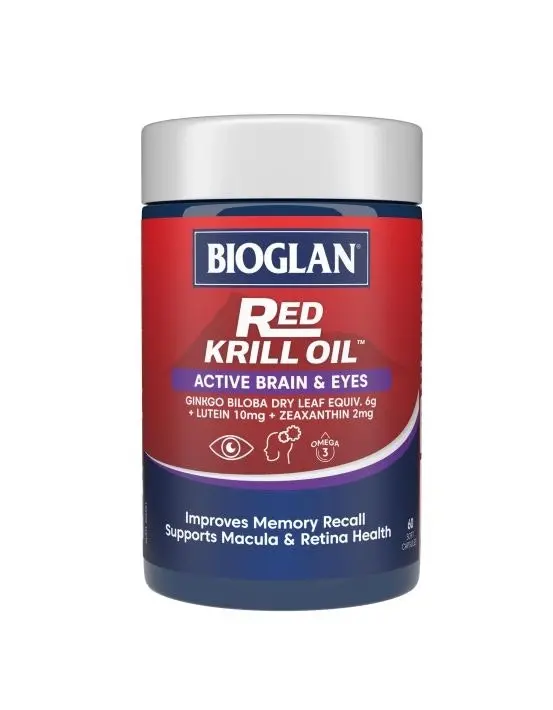 Bioglan Red Krill Oil Active Brain & Eyes 60 Capsules