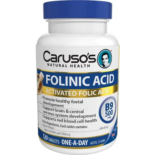 Caruso's Natural Health B9 Folinic Acid 500mg 120 Tablets