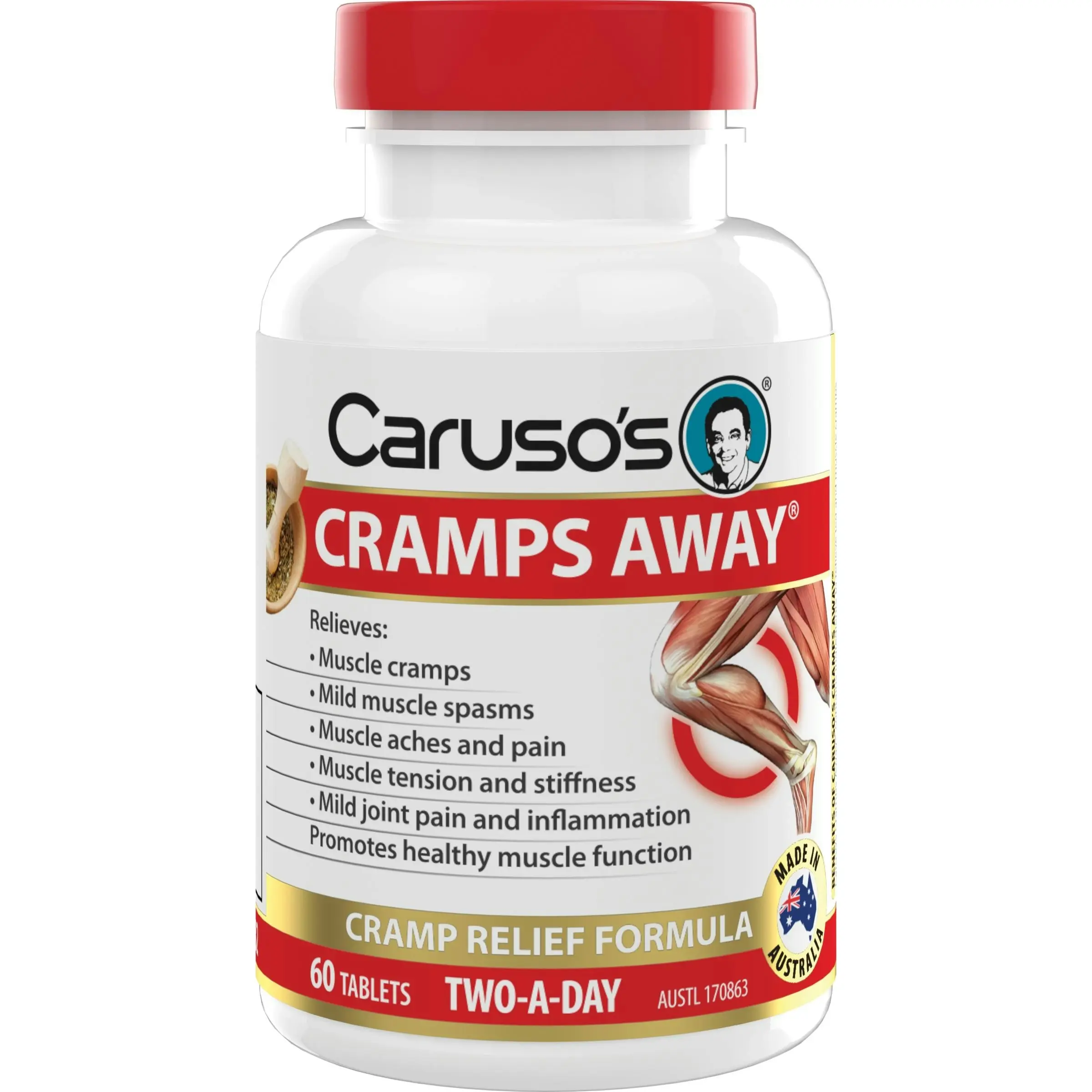 Caruso's Natural Health Cramps Away 60 Tablets