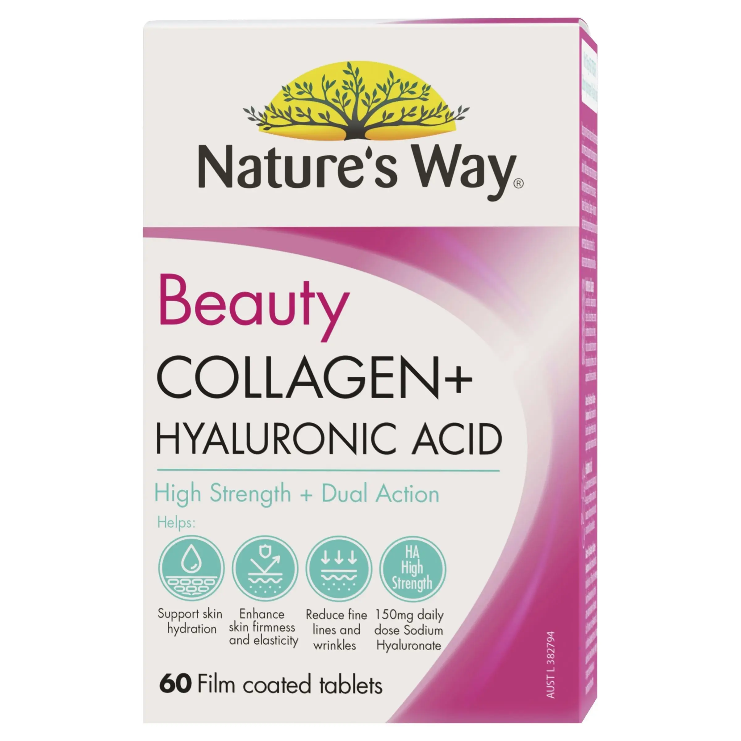 Nature's Way Beauty Collagen + Hyaluronic Acid 60 Tablets