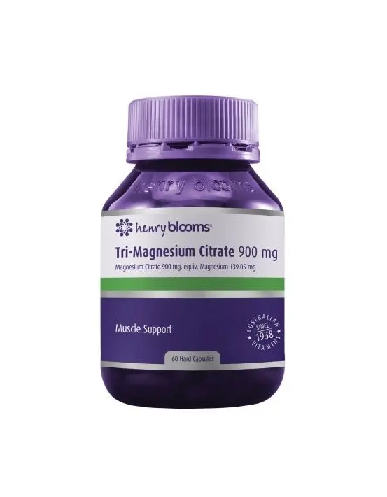 Henry Blooms Tri-Magnesium Citrate 900Mg 60 Capsules