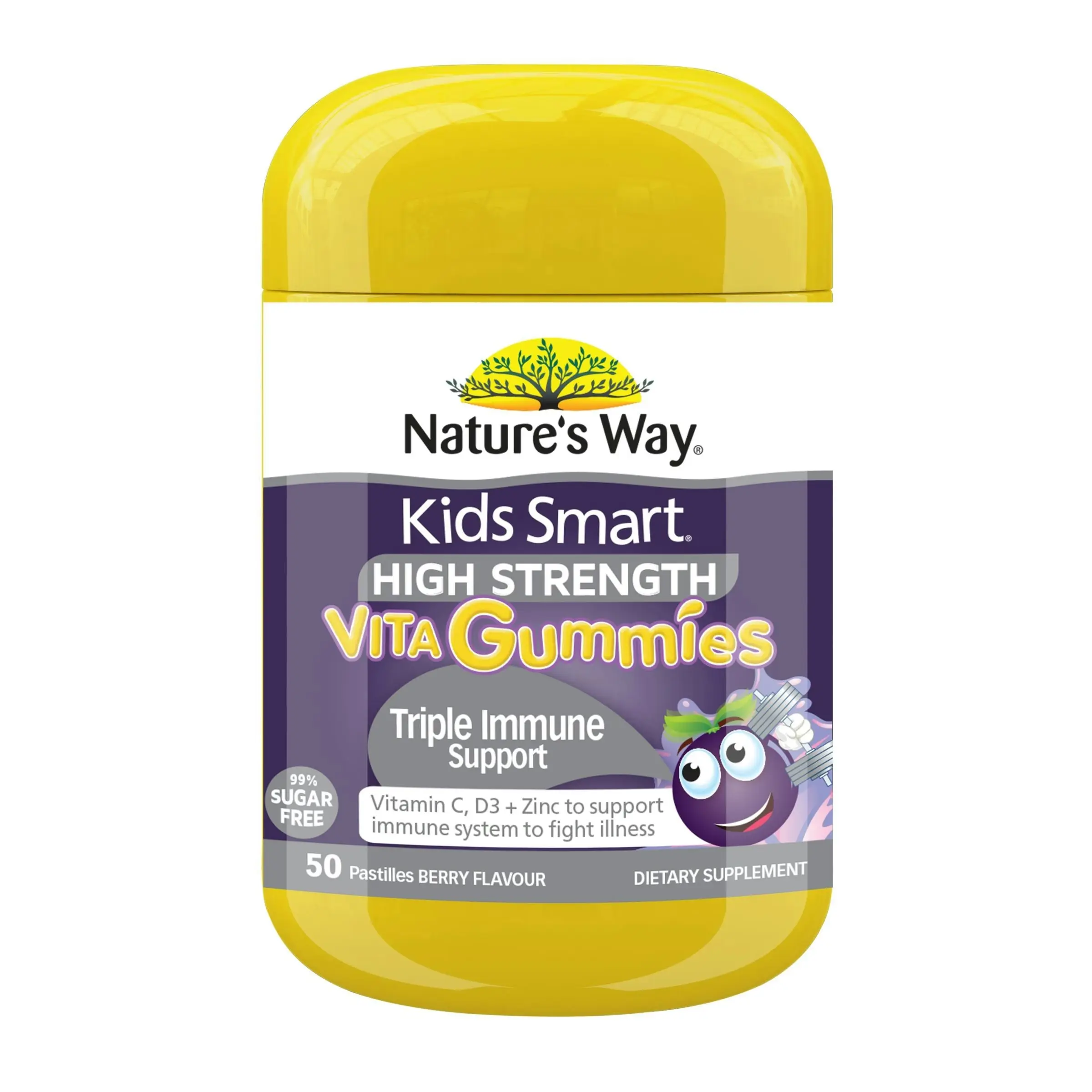 Nature's Way Kids Smart High Strength Vita Gummies Triple Immune Support 50 Pastilles