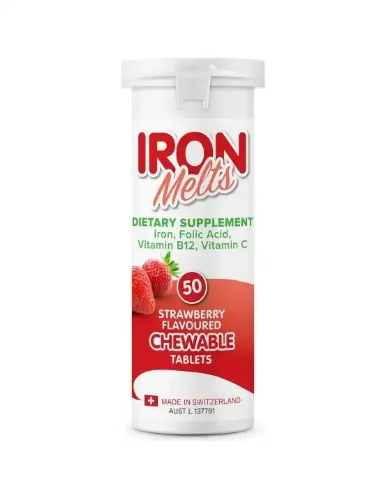 Iron Melts 50 Chewable Tablets