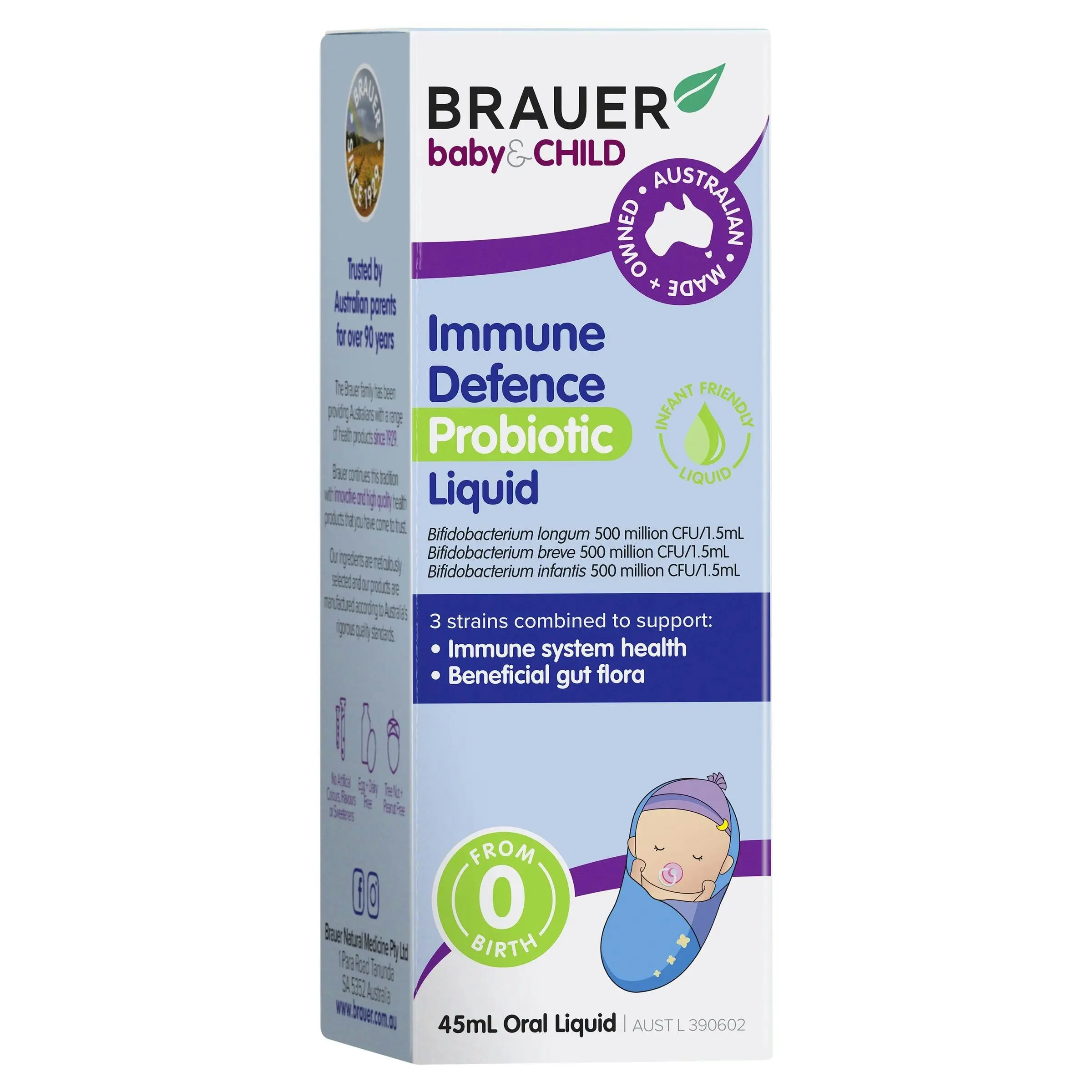 Brauer Baby & Child Immune Defence Probiotic Liquid 45ml