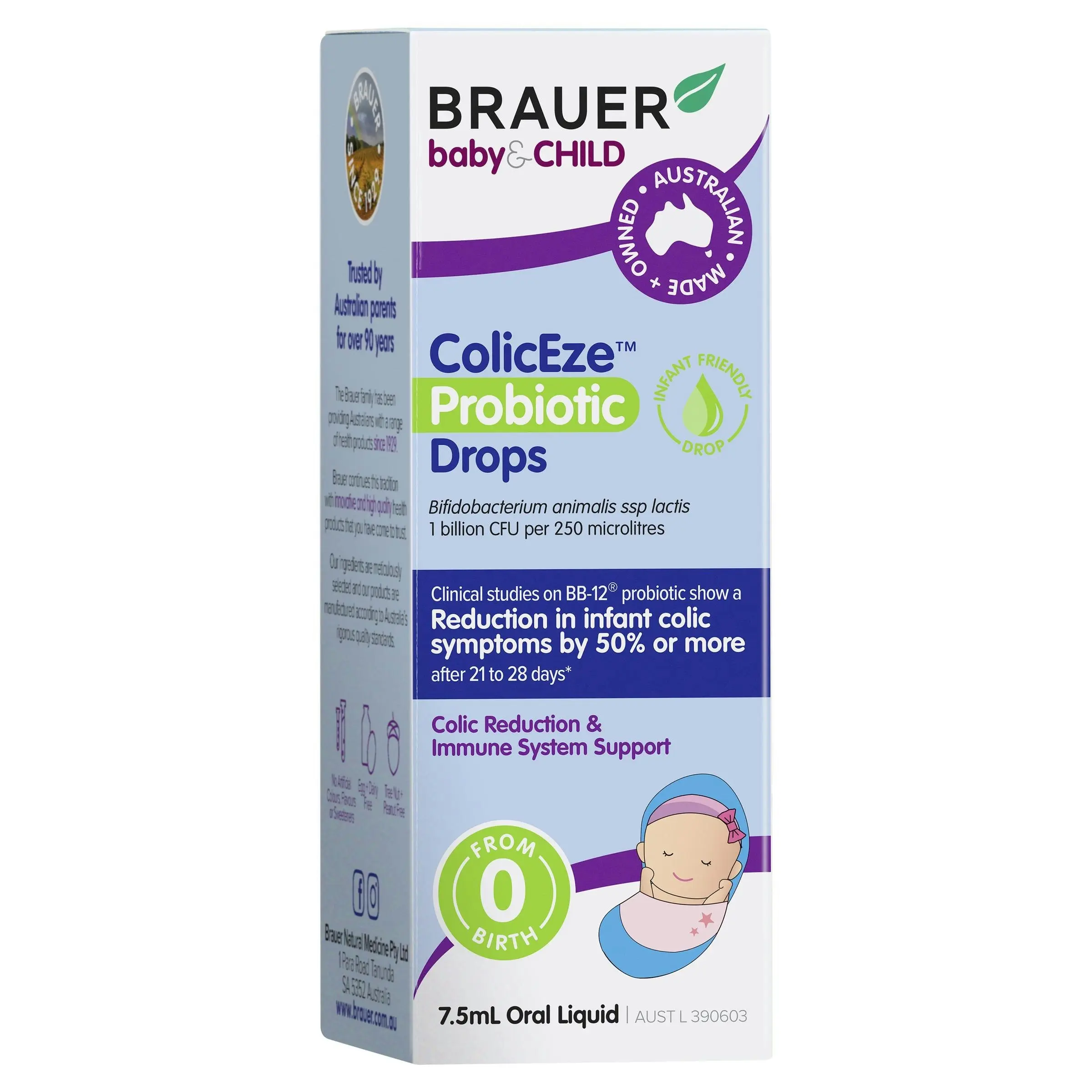 Brauer Baby & Child ColicEze Probiotic Drops 7.5ml Oral Liquid